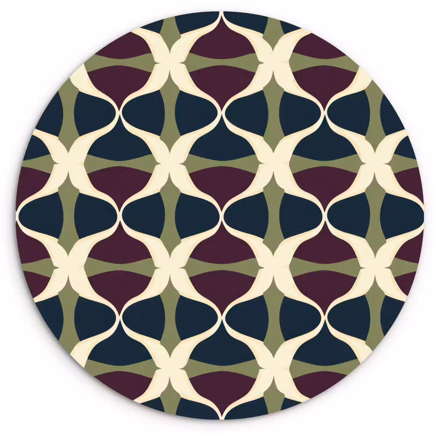 Abstract - Retro - Kleurrijk Wandcirkel kunststof plaat 5mm dik klein 188 -3d