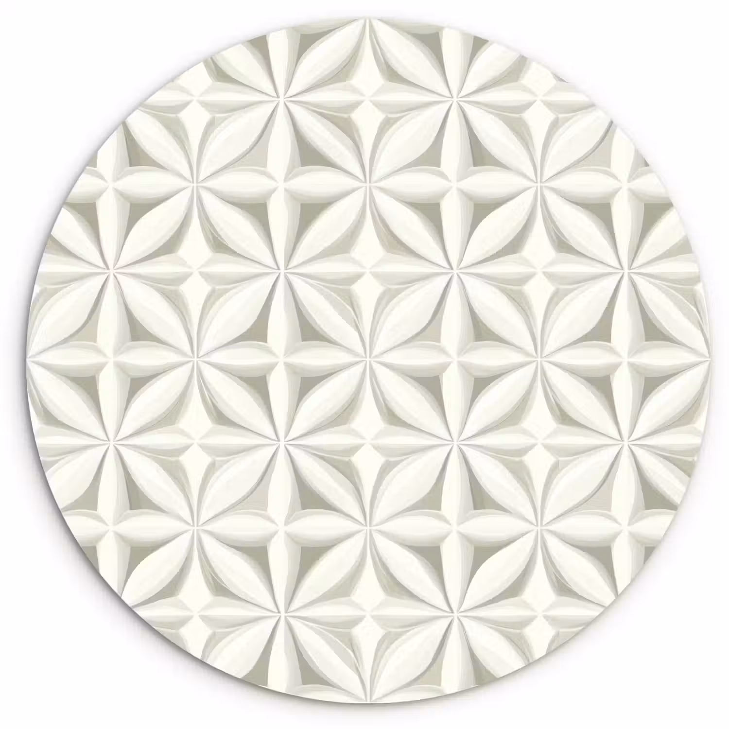 Abstract - Structuur - Grijs - Wit Wandcirkel kunststof plaat 5mm dik klein 188 -3d