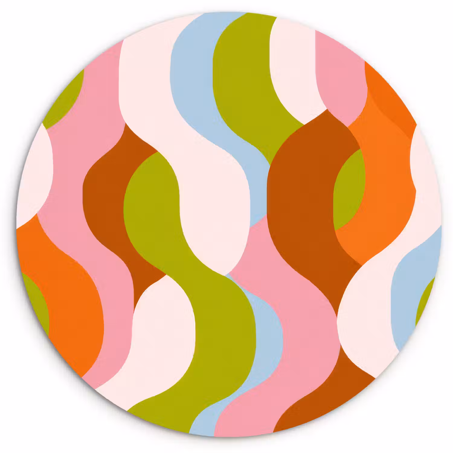 Abstract - Vormen - Roze Wandcirkel kunststof plaat 5mm dik klein -3d