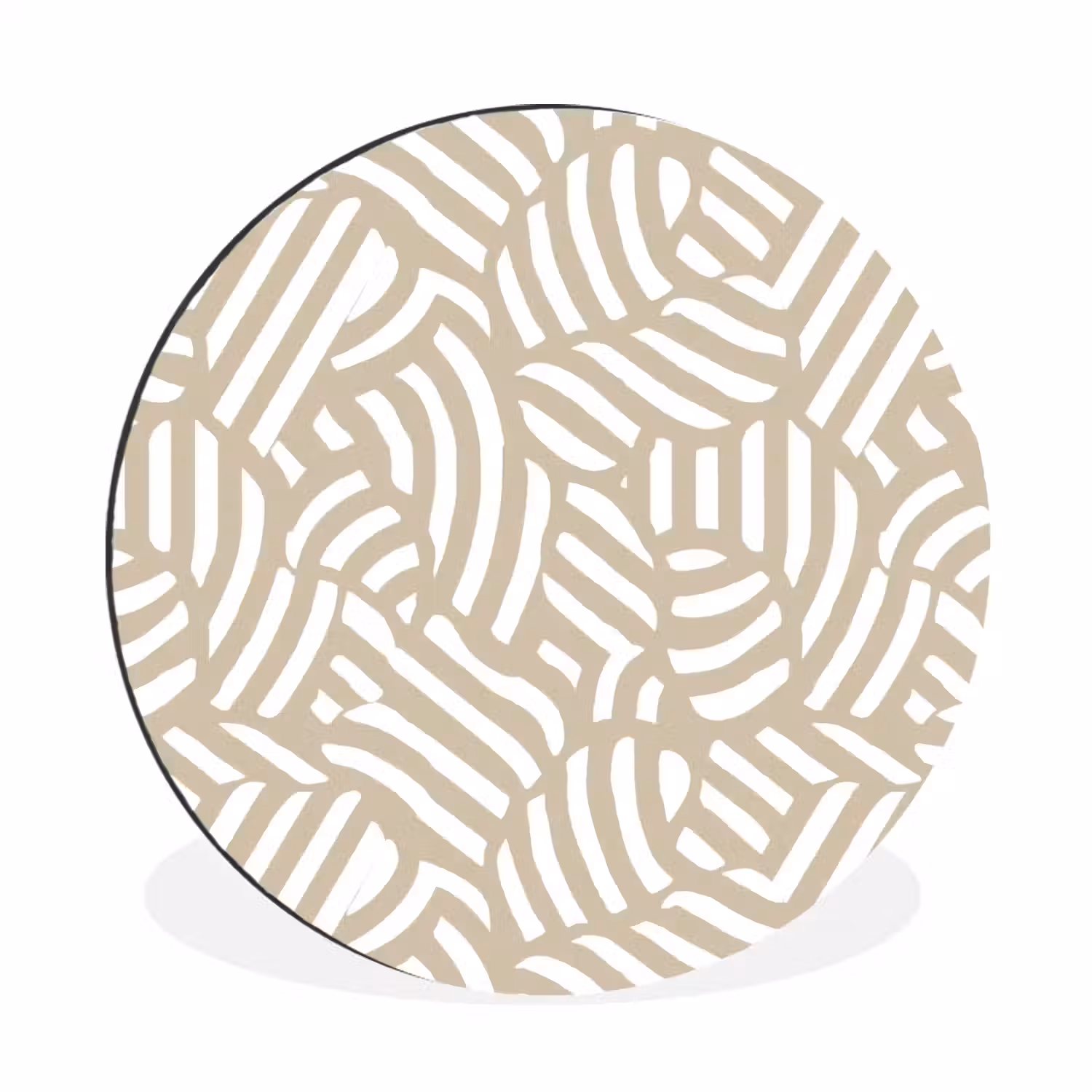 Abstract - Modern - Beige Wandcirkel aluminium klein 190 -3d