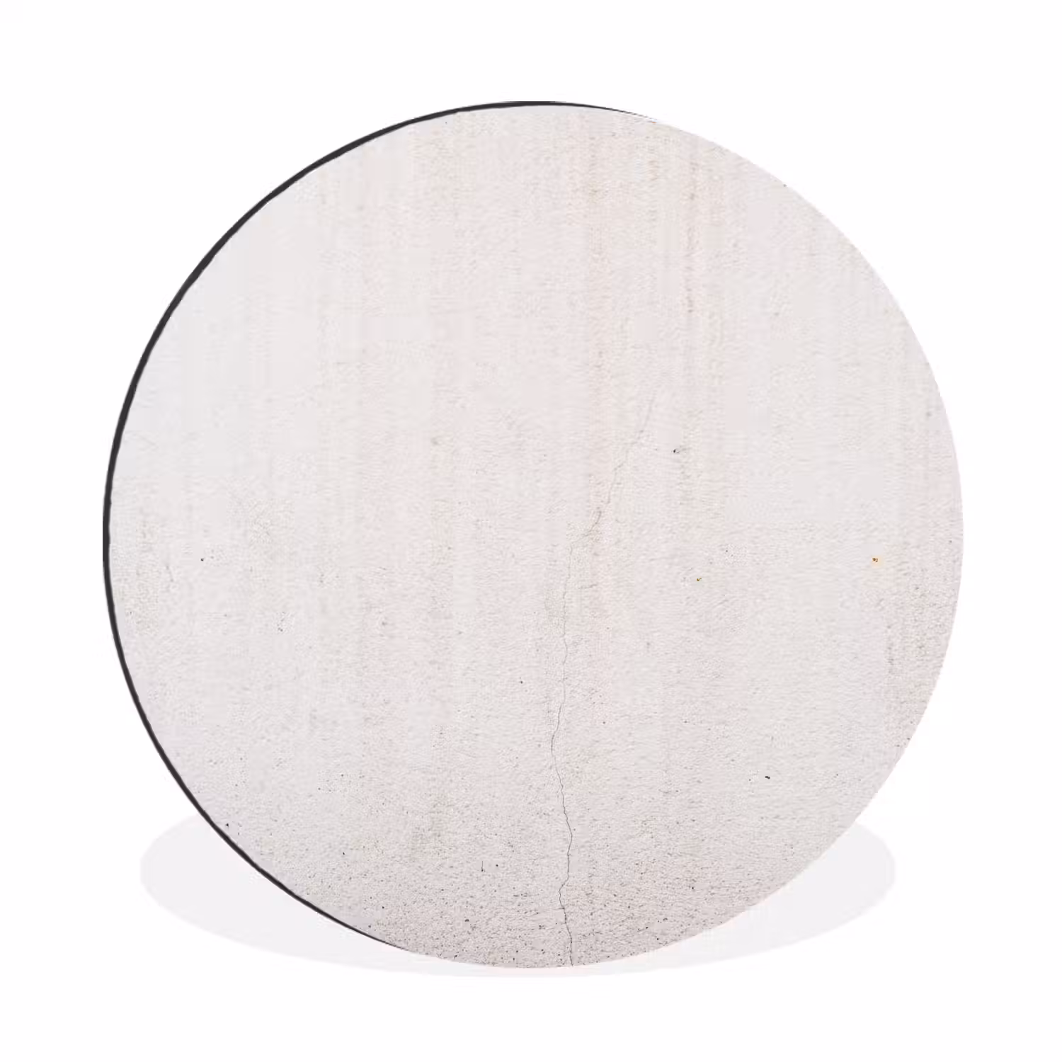 Beton - Muur - Wit Wandcirkel aluminium klein -3d