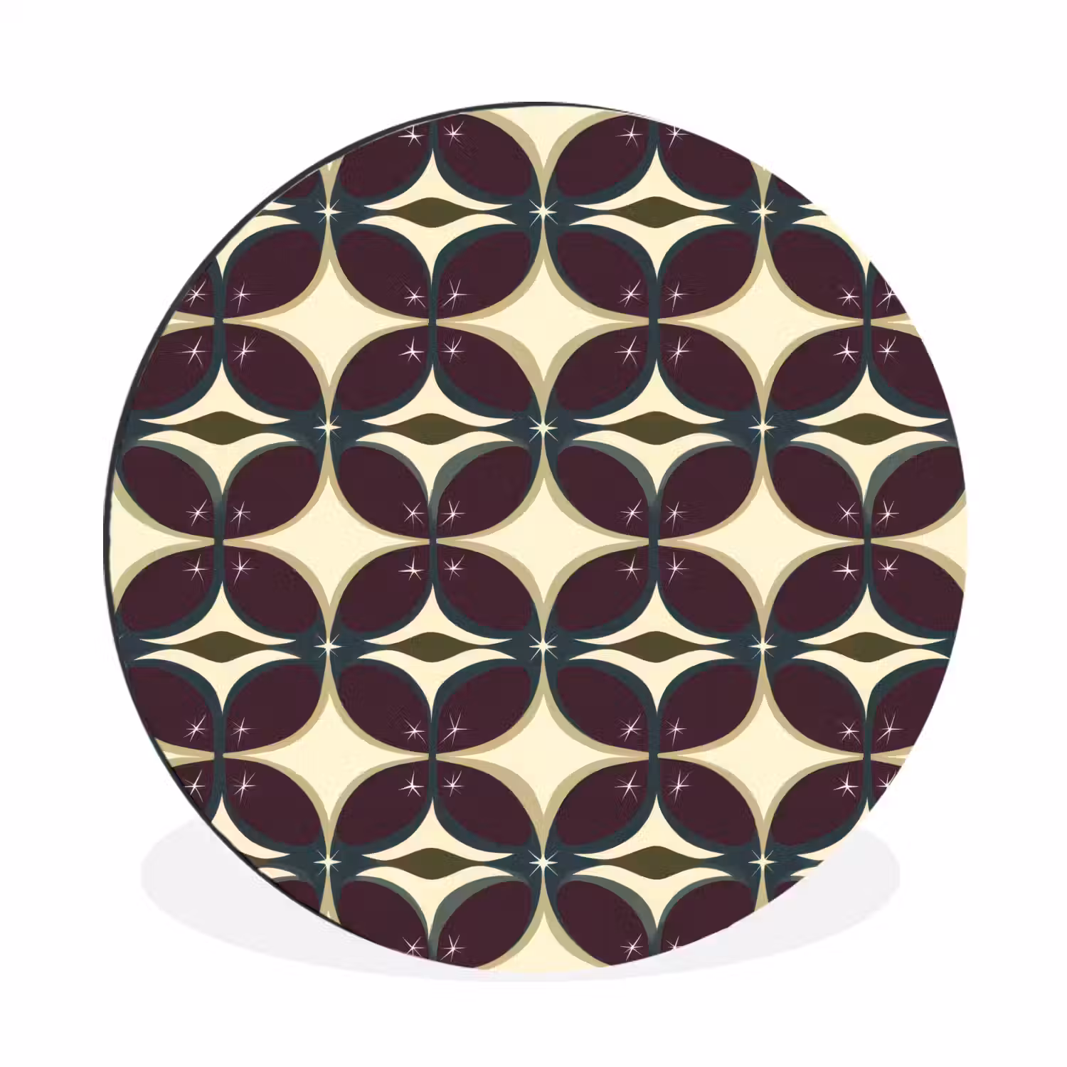 Cirkel - Retro - Kleurrijk Wandcirkel aluminium klein 190 -3d