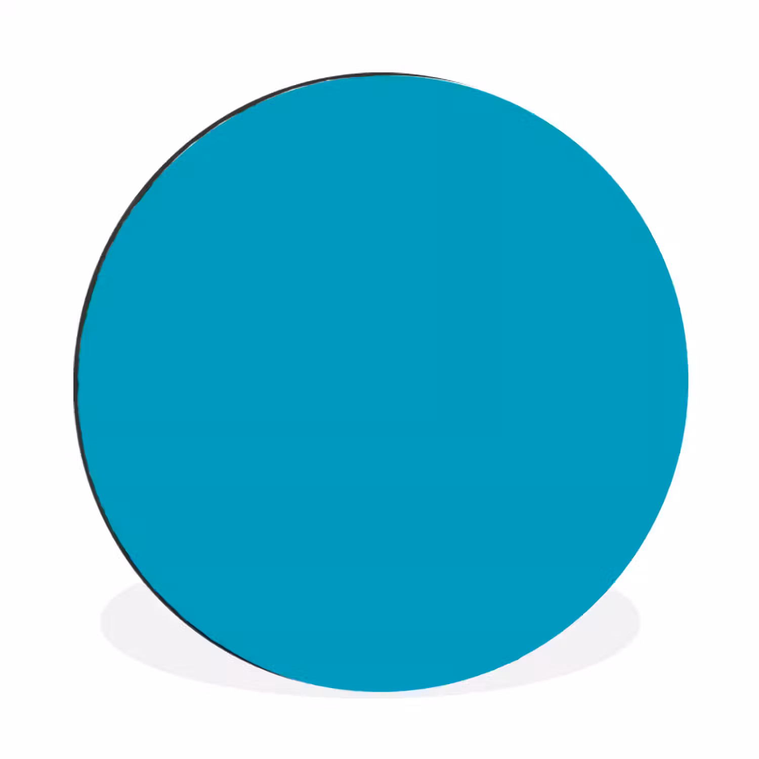 Deep - Turquoise - Turkoois Wandcirkel aluminium klein 190 -3d