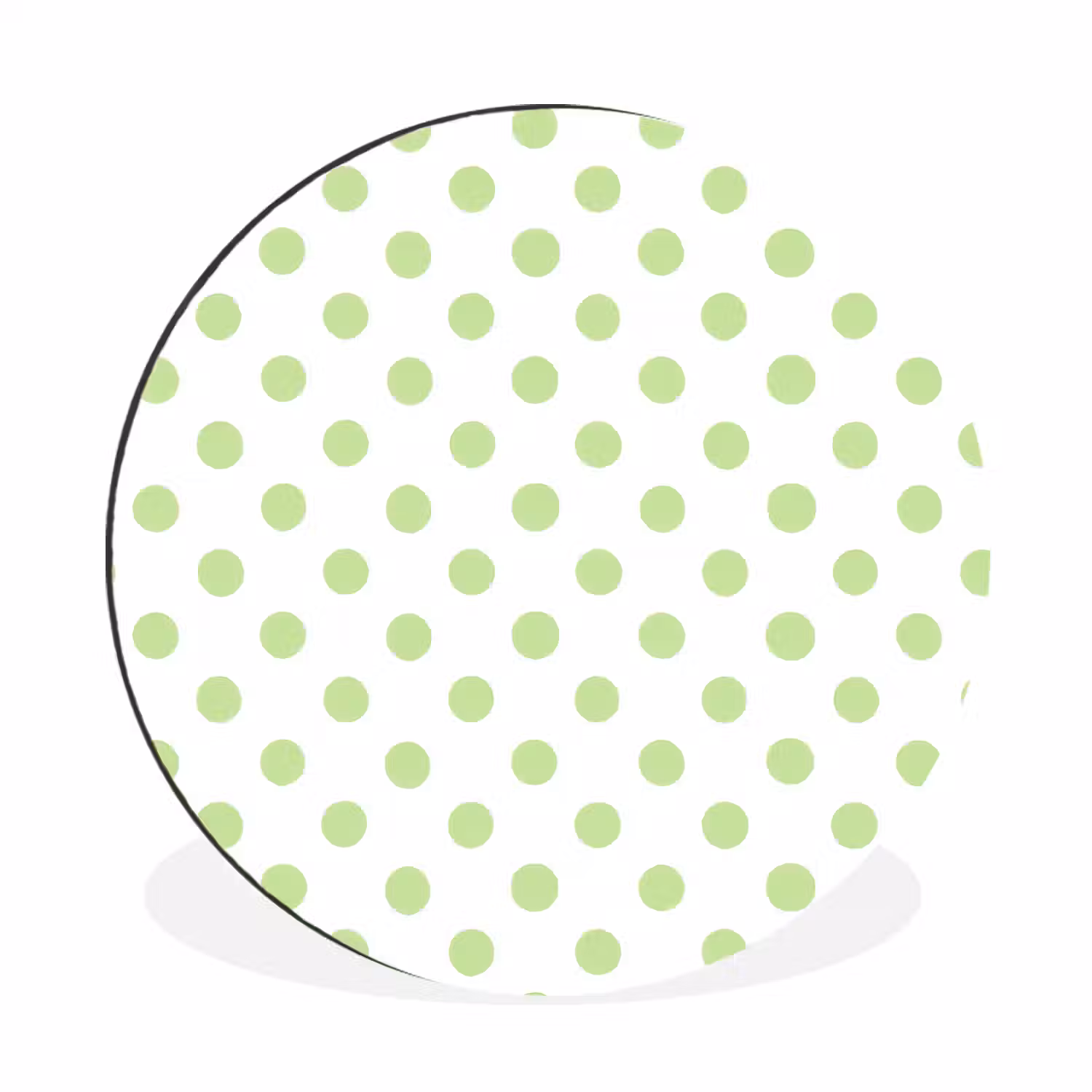 Dots - Klassiek - Groen Wandcirkel aluminium klein 190 -3d