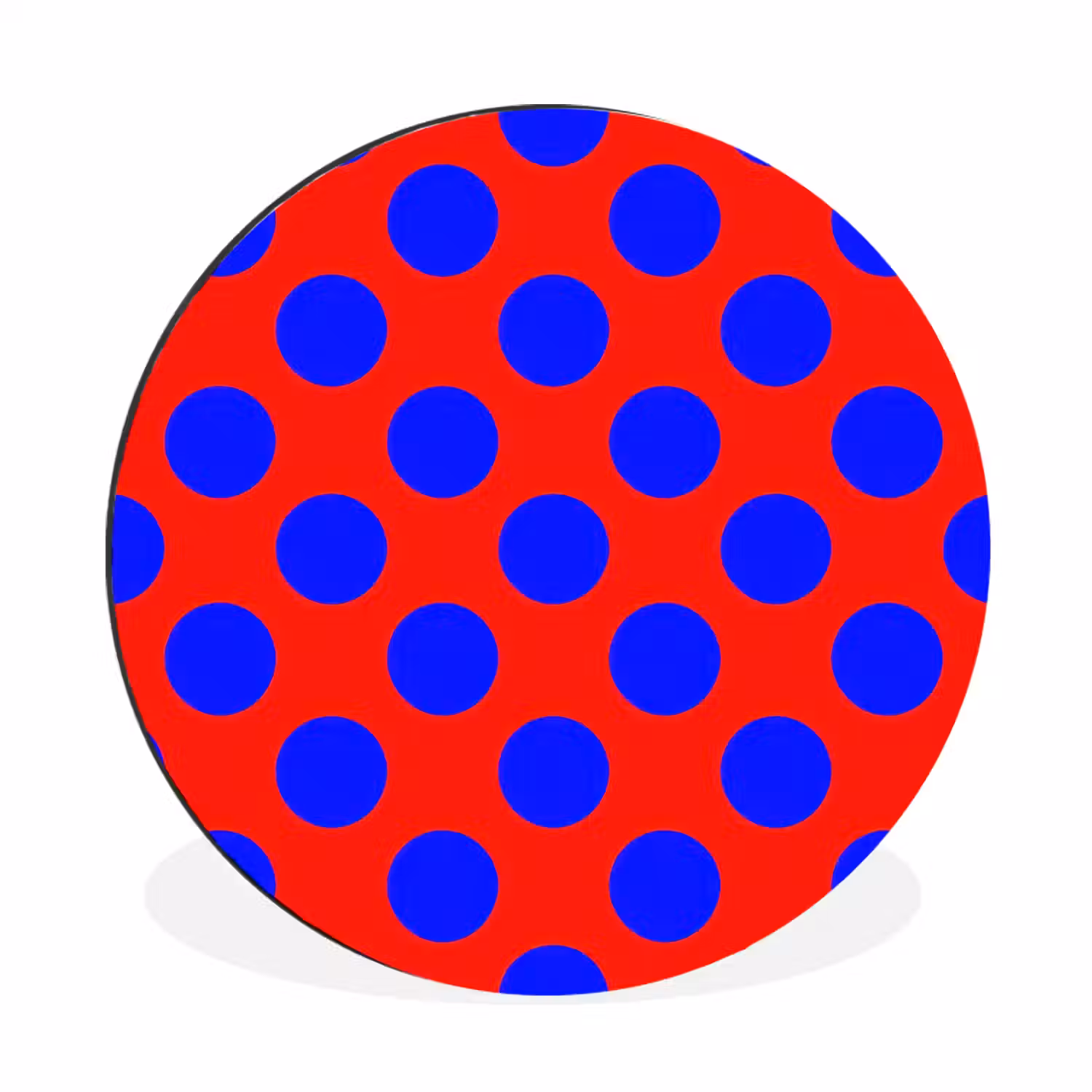Dots - Klassiek - Rood Wandcirkel aluminium klein 190 -3d