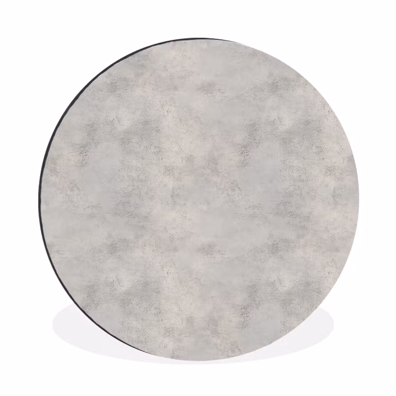 Grijs - Beton - Industrieel Wandcirkel aluminium klein 190 -3d