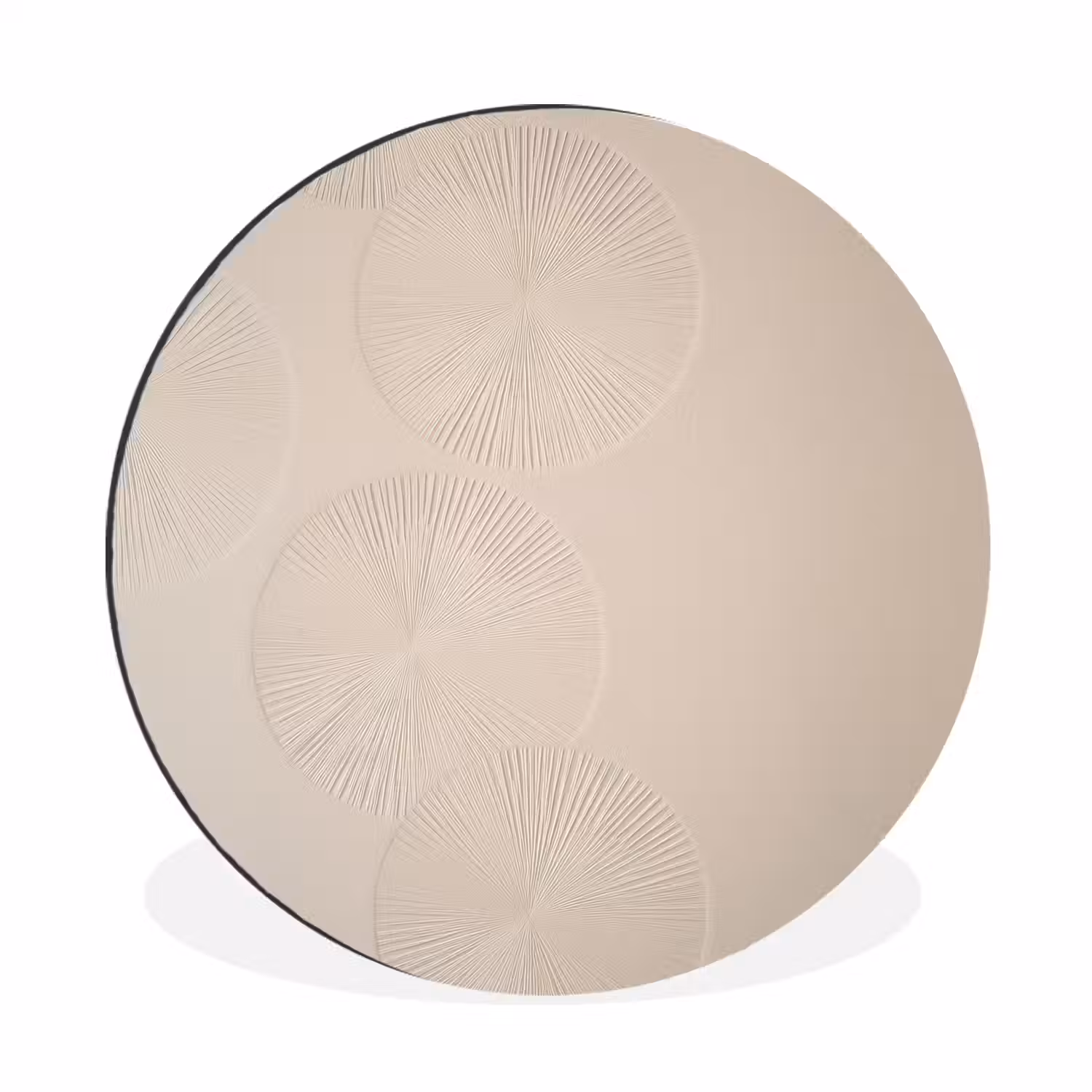 Japandi - Beige - Modern Wandcirkel aluminium klein -3d