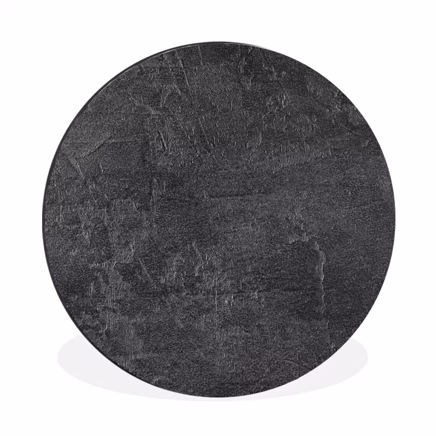 Leisteen - Beton - Natuursteen - Grijs Wandcirkel aluminium klein -3d