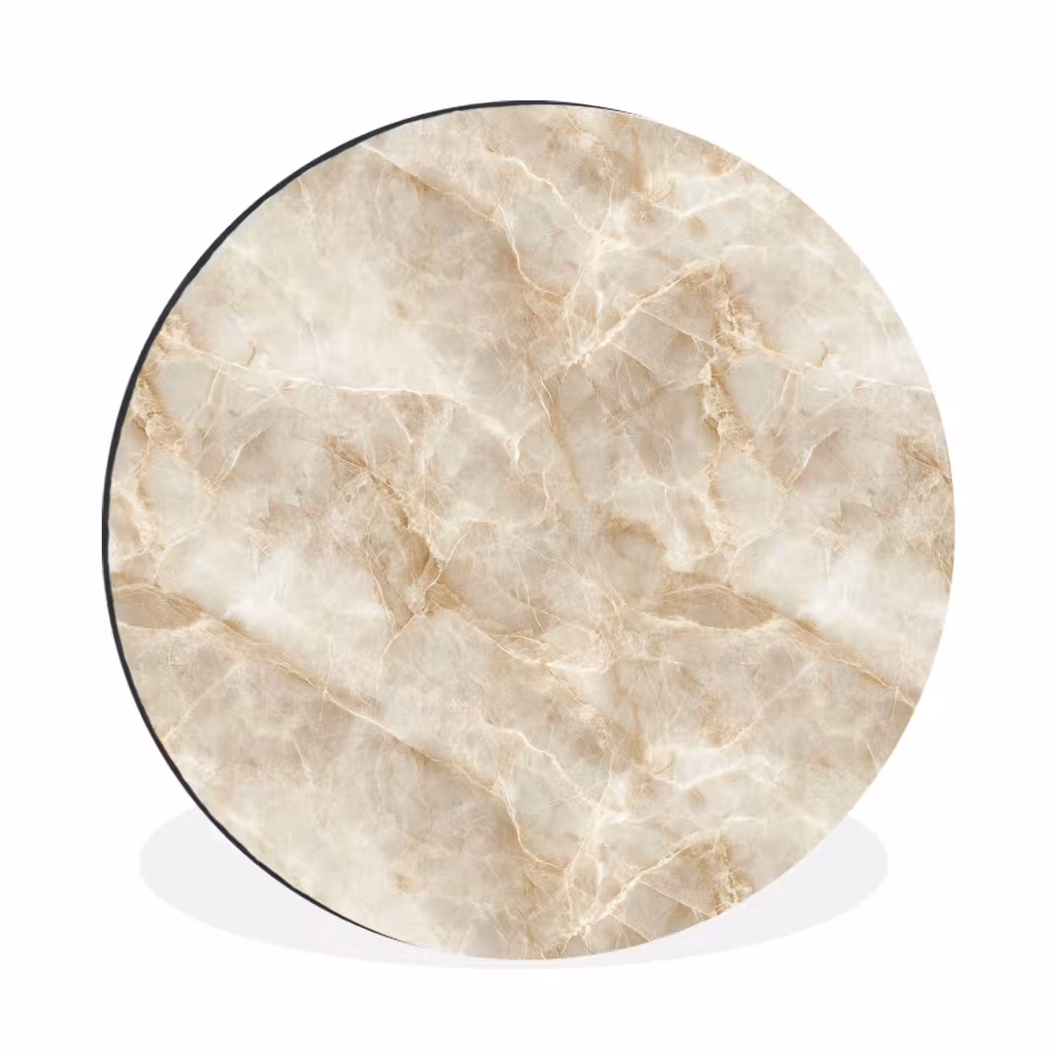 Lichtbeige - Onyx - Subtiel Wandcirkel aluminium klein 190 -3d