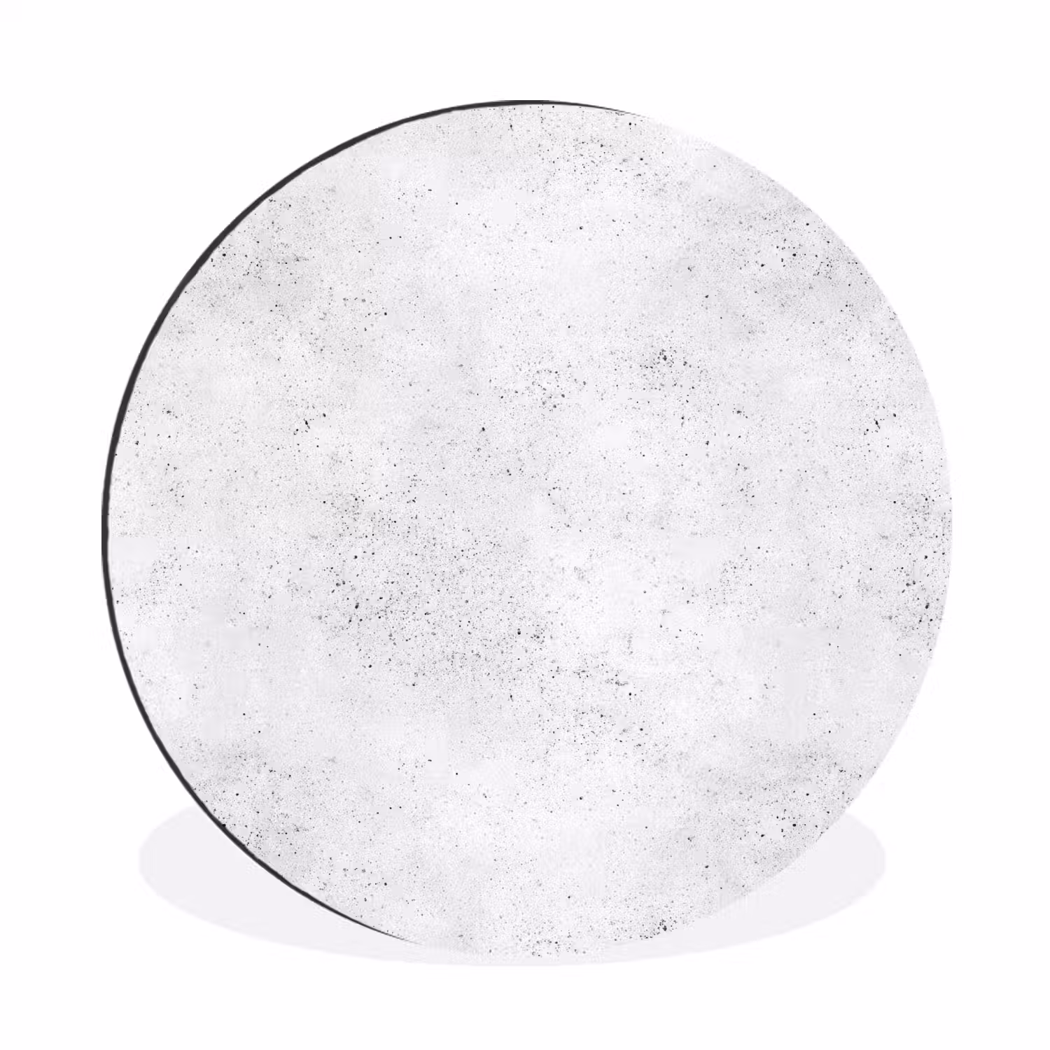 Lichtgrijs - Betonstructuur - Subtiel Wandcirkel aluminium klein 190 -3d