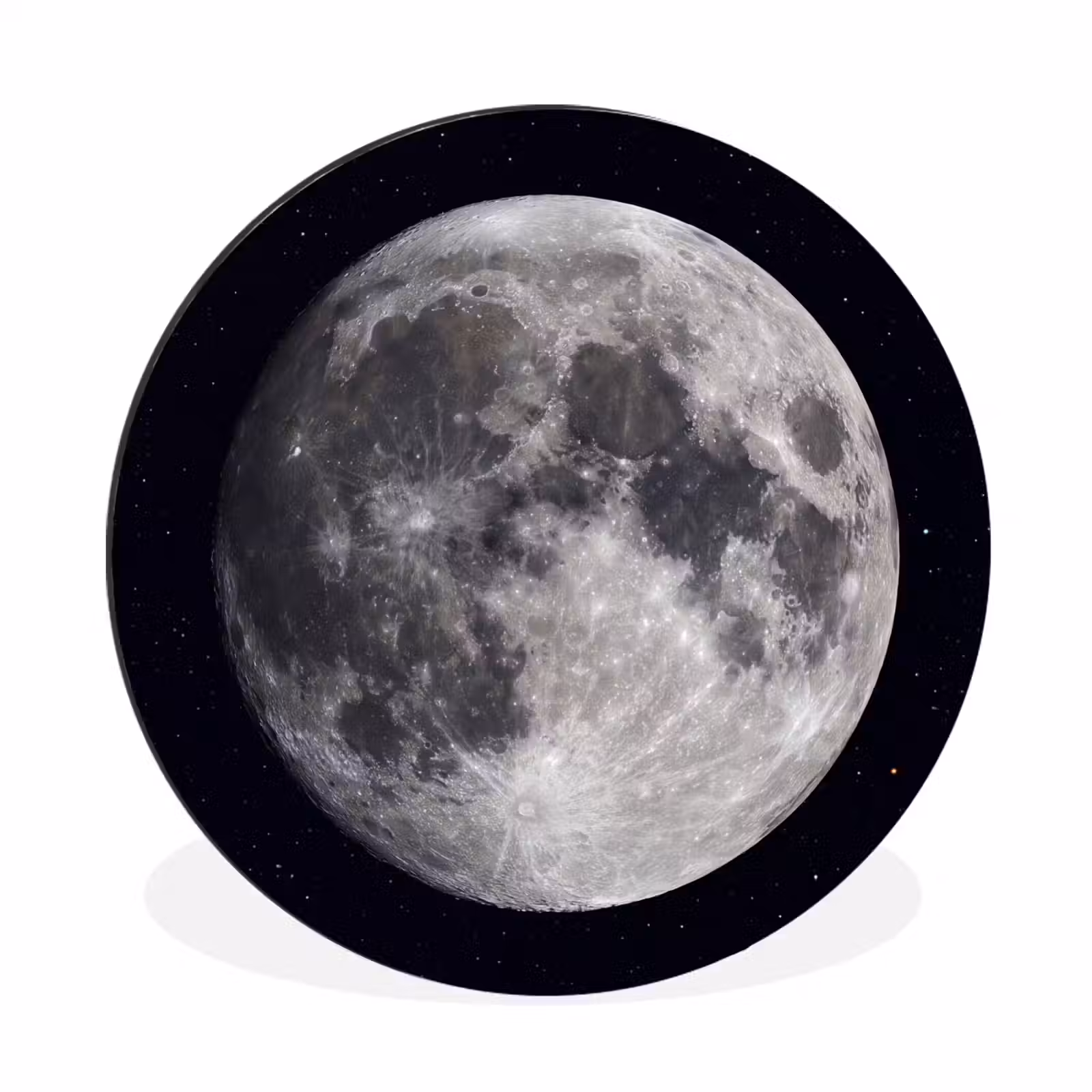 Muurcirkel aluminium - Maan - Sterren - Ruimte - Maan - Sterren - Ruimte Wandcirkel aluminium klein