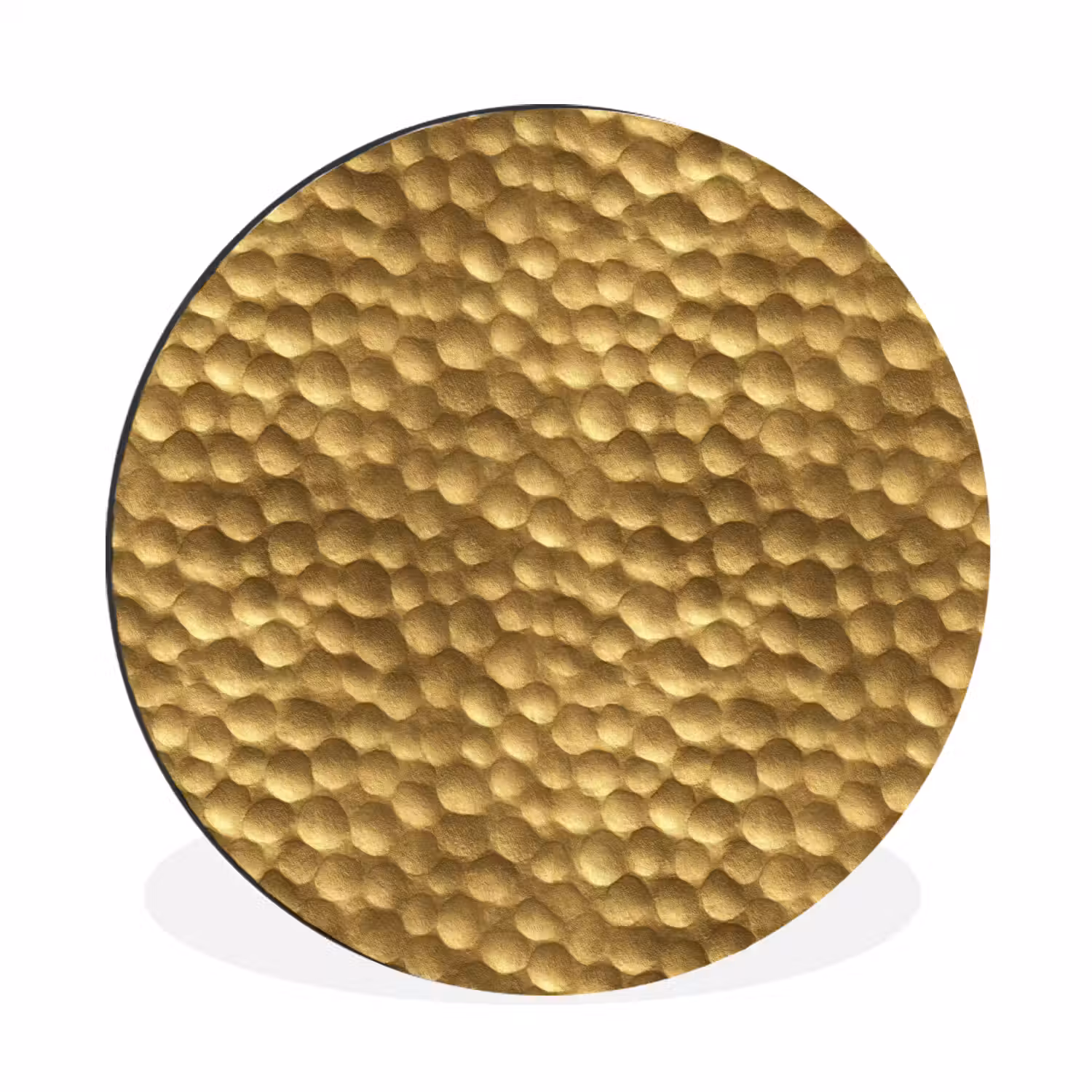 Metaal - Dynamisch - Goud Wandcirkel aluminium klein 190 -3d