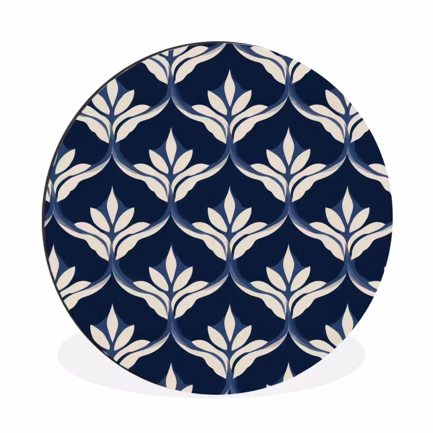 Modern - Ontwerp - Blauw Wandcirkel aluminium klein 190 -3d
