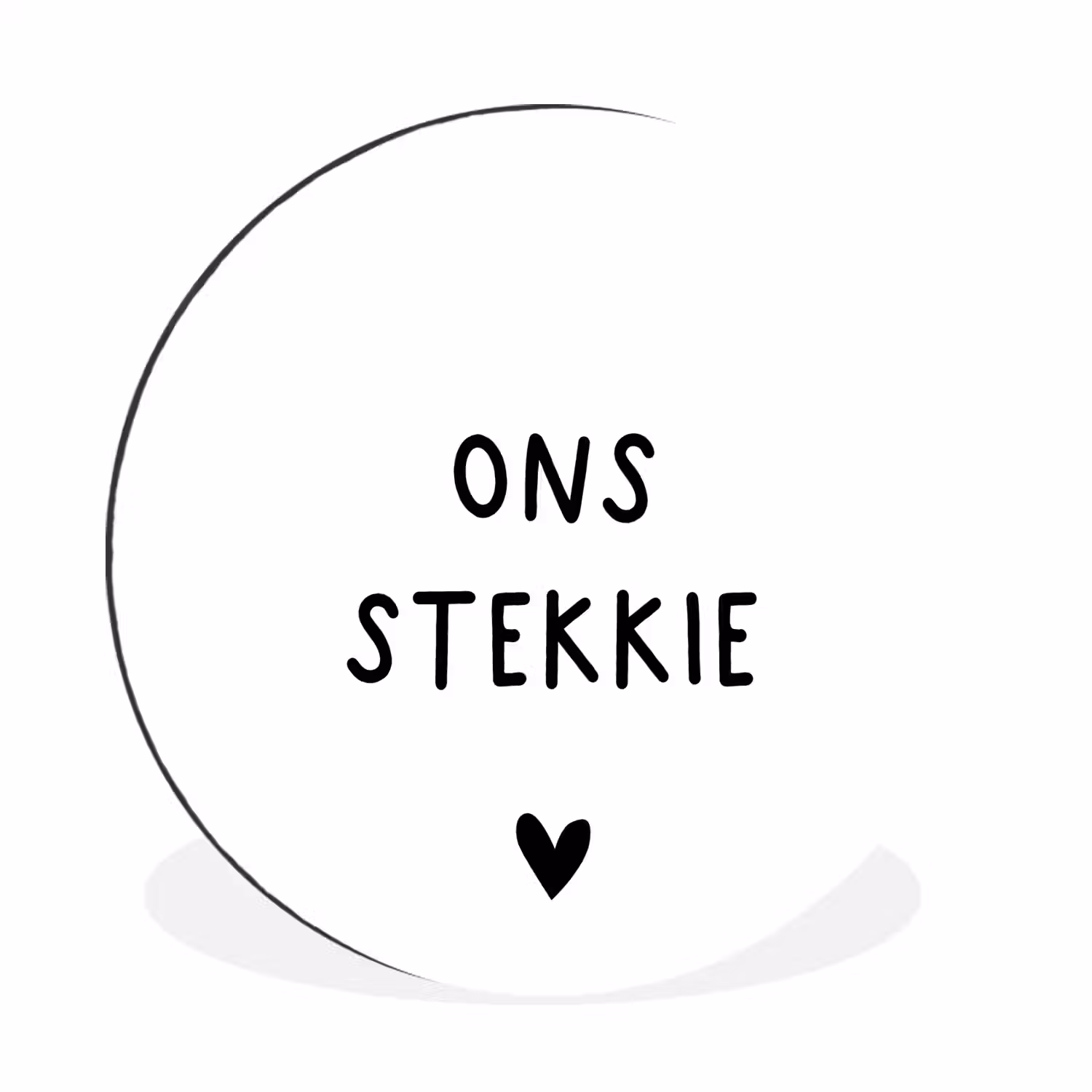 Ons stekkie - Spreuken - Quotes Wandcirkel aluminium klein -3d