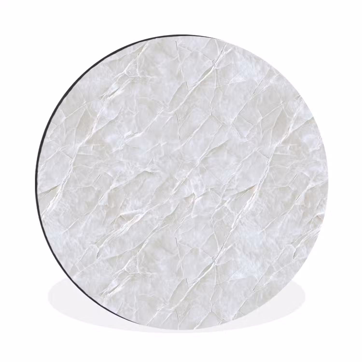 Oppervlakte - Textuur - Grijs Wandcirkel aluminium klein 190 -3d