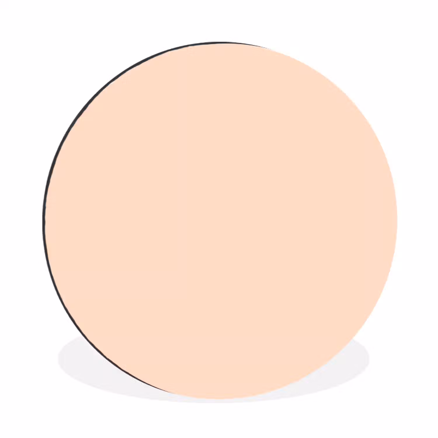 Pale - Peach - Nude Wandcirkel aluminium klein 190 -3d
