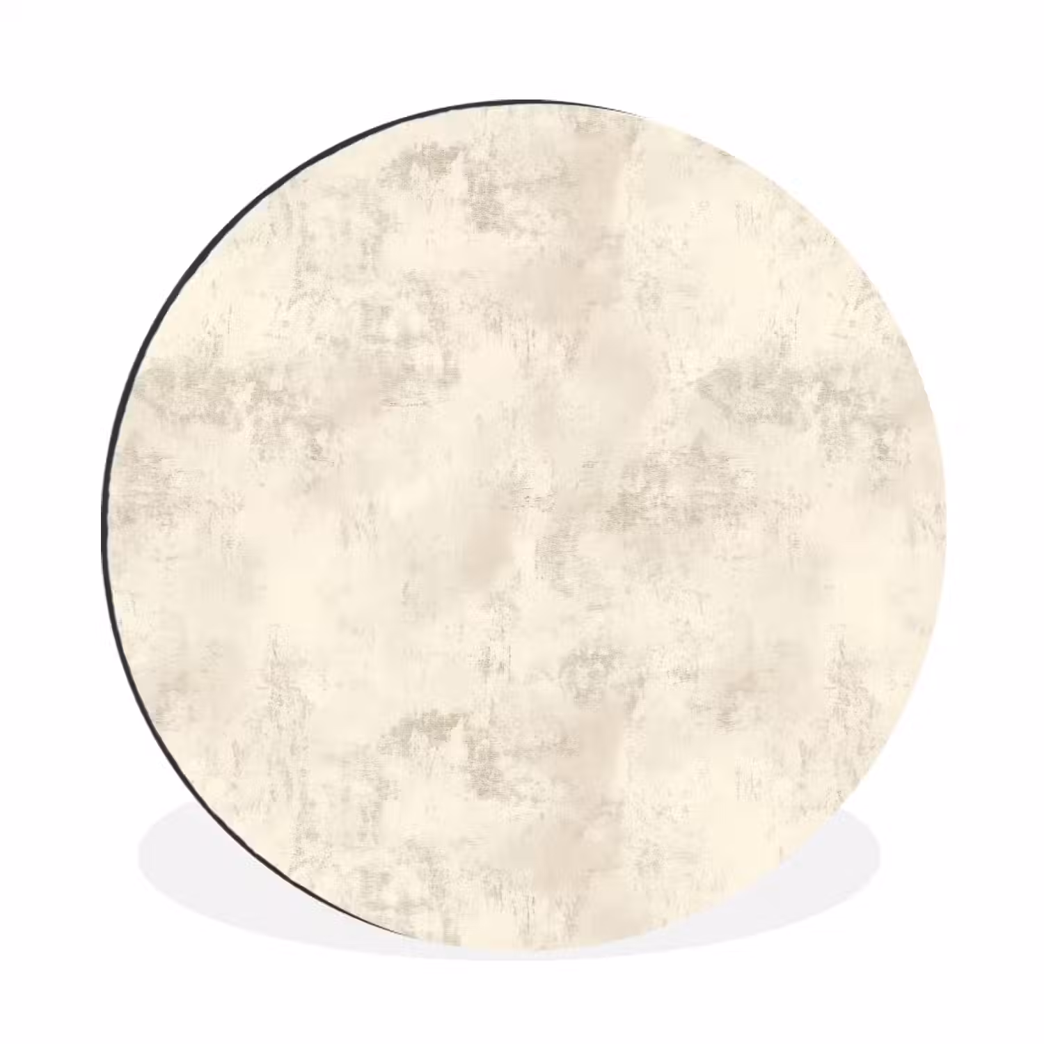 Patroon - Organisch - Beige Wandcirkel aluminium klein 190 -3d