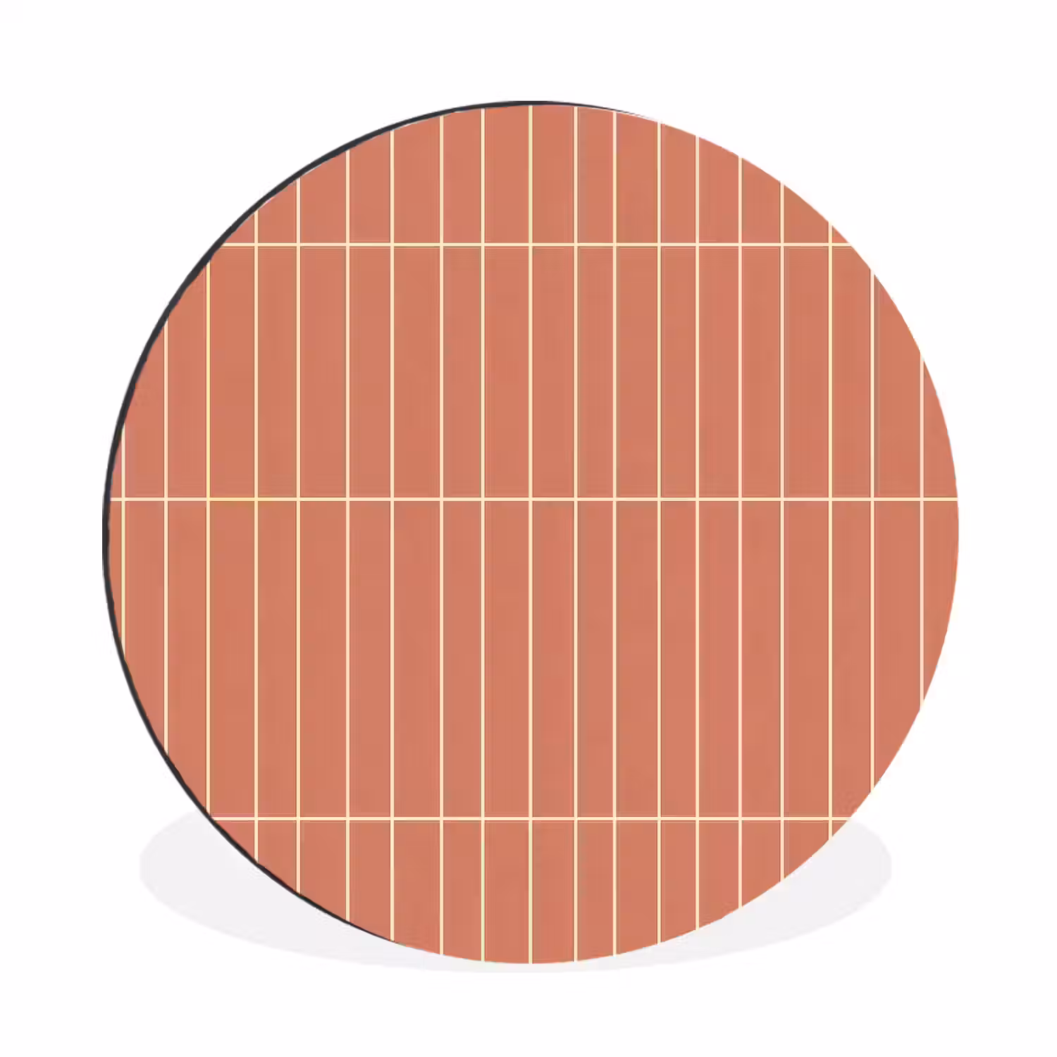 Patroon - Tegels - Terracotta Wandcirkel aluminium klein 190 -3d
