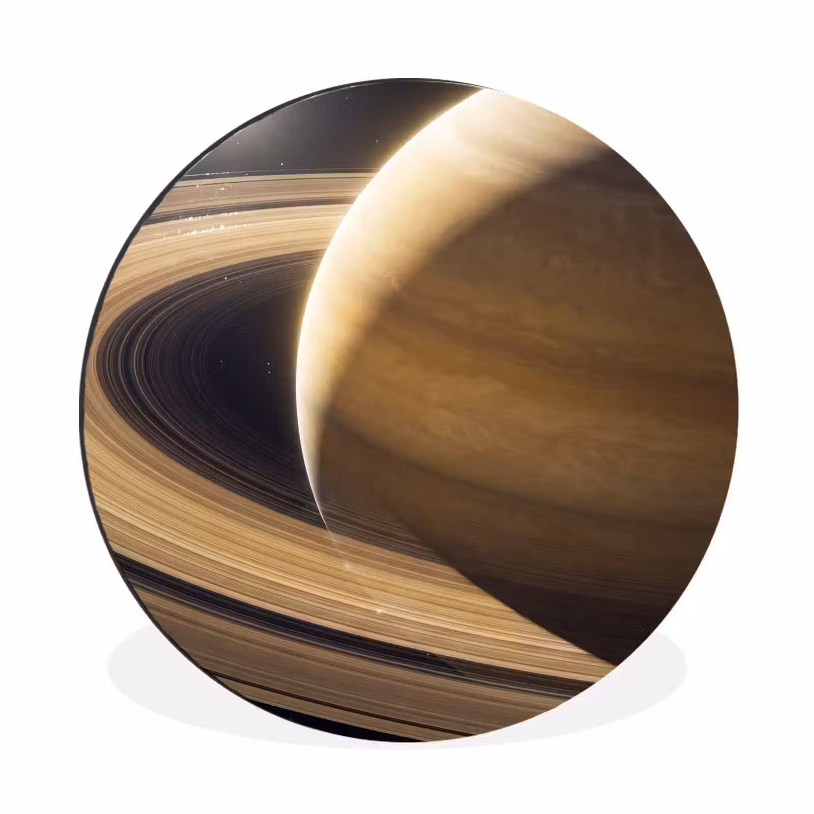 Muurcirkel aluminium - Planeet - Ringen - Ruimte - Planeet - Ringen - Ruimte Wandcirkel aluminium klein