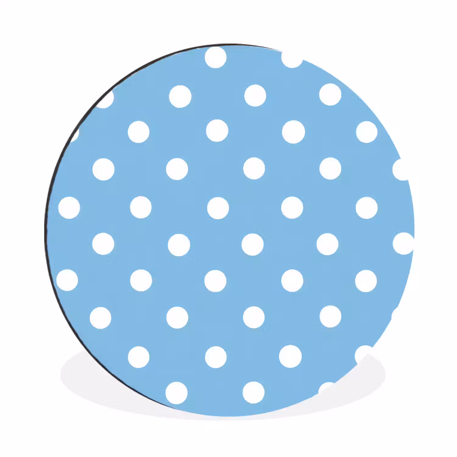 Polka - Dots - Blauw Wandcirkel aluminium klein 190 -3d