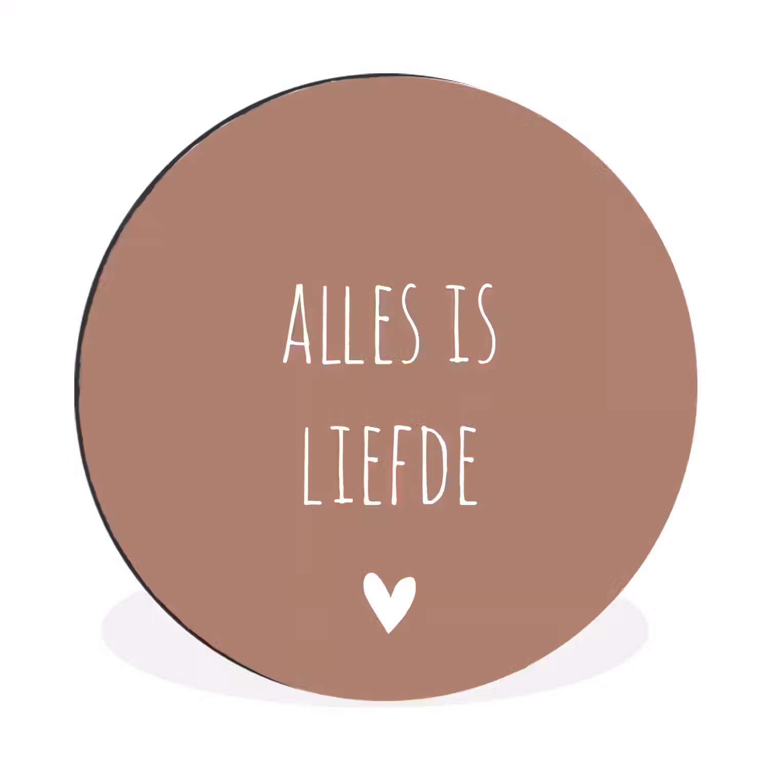 Quotes - Alles is liefde - Spreuken - Bløf Wandcirkel aluminium klein -3d