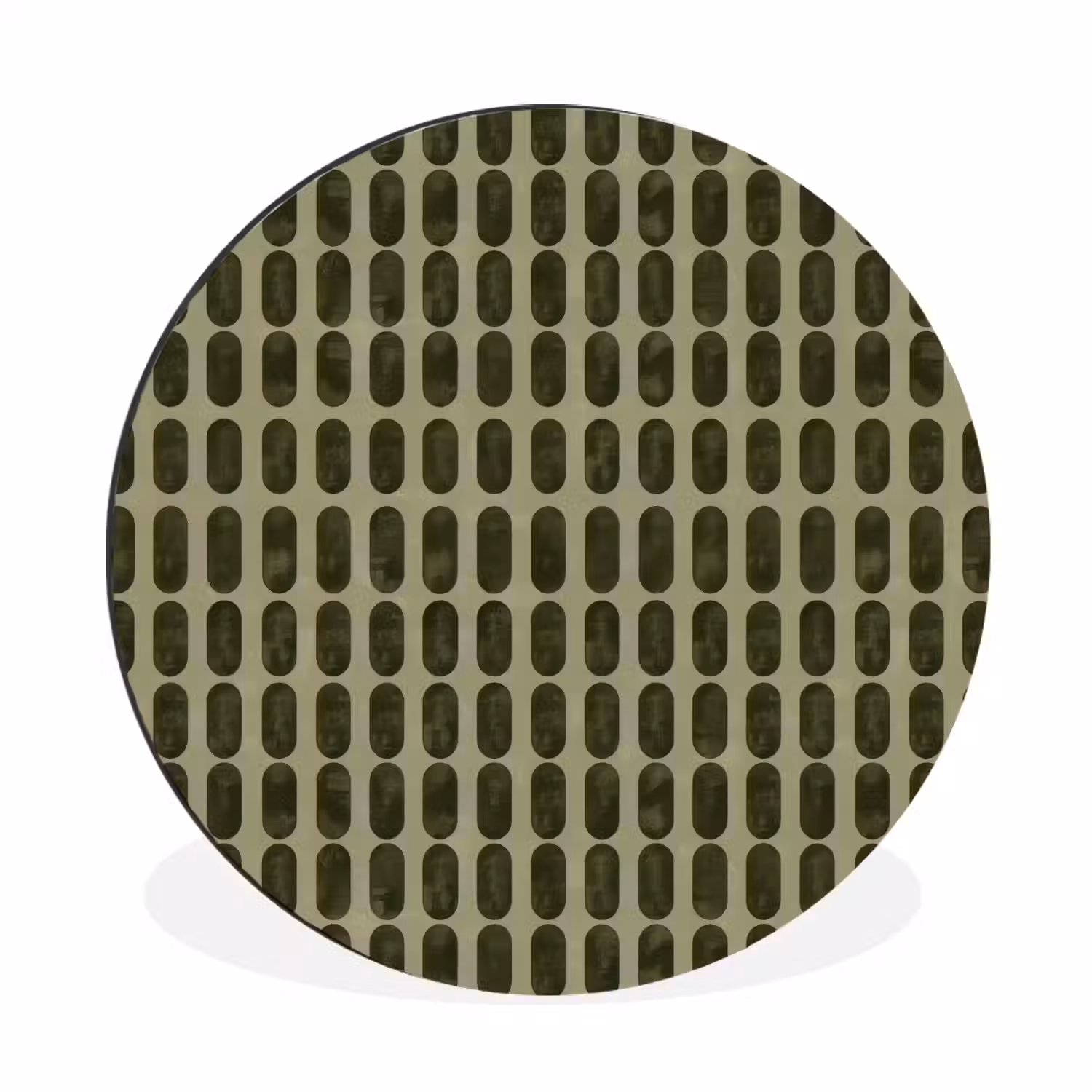 Ritmisch - Effect - Groen Wandcirkel aluminium klein 190 -3d