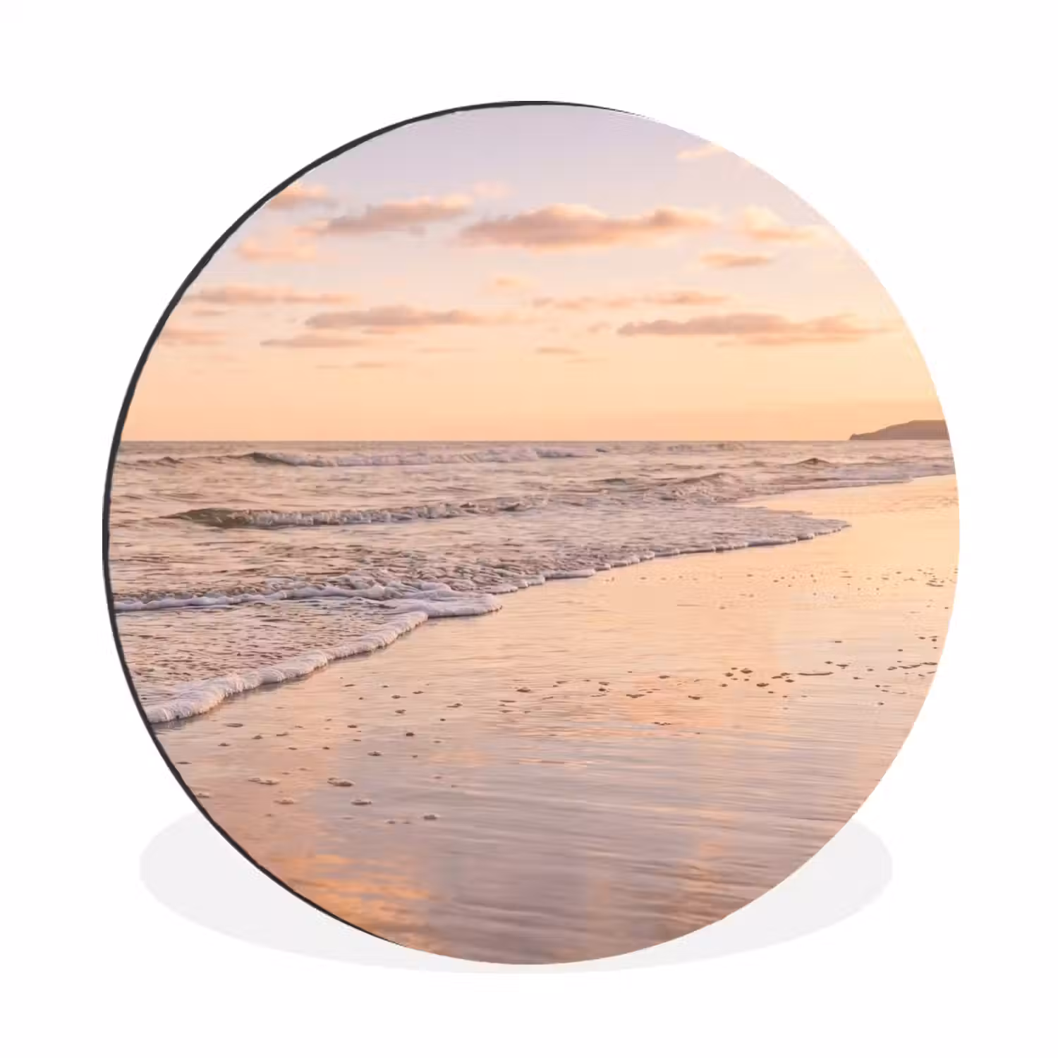 Strand - Branding - Wolken Wandcirkel aluminium klein -3d