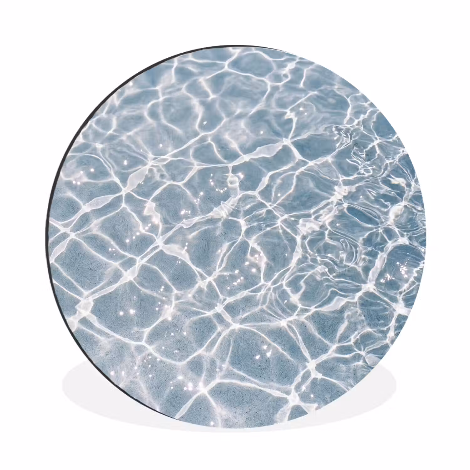 Water - Reflectie - Zonlicht Wandcirkel aluminium klein -3d