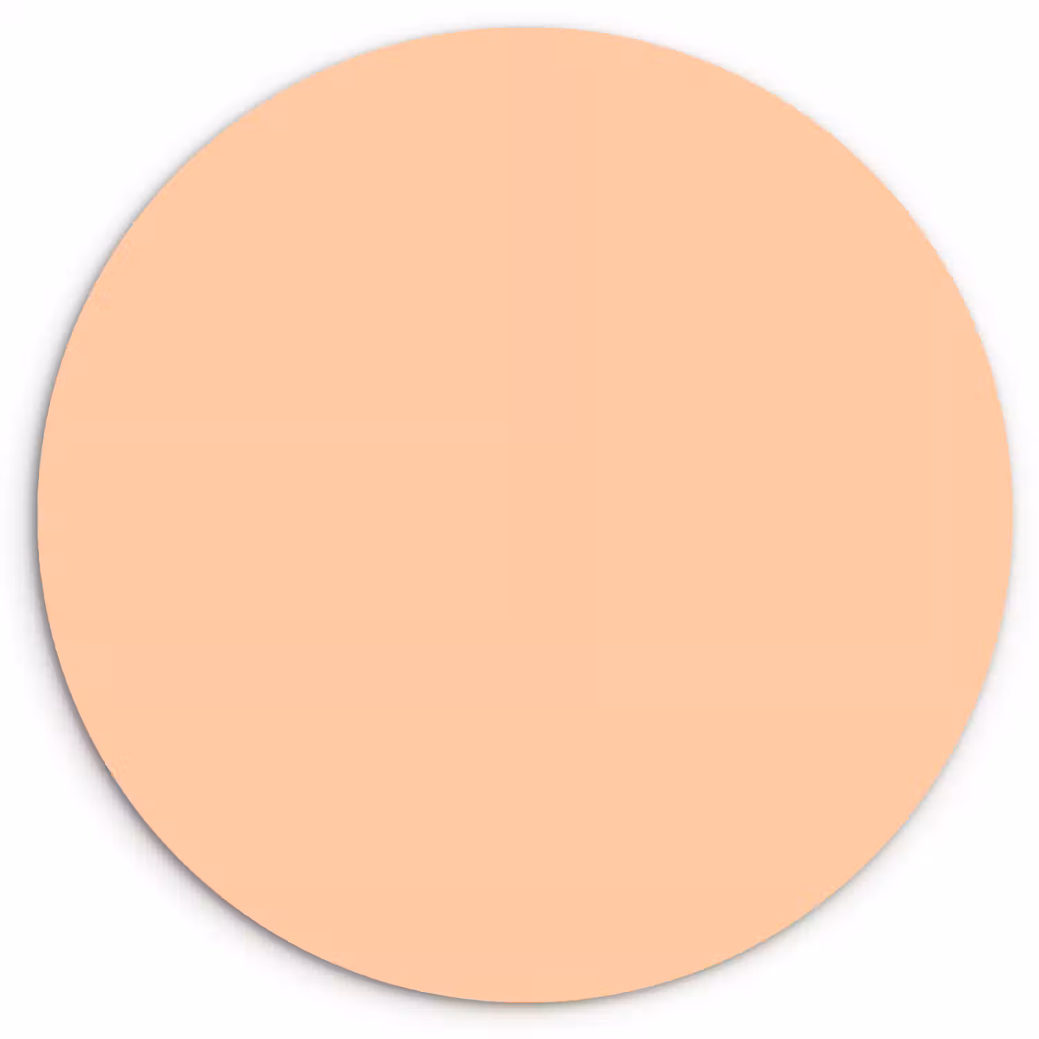 Apricot - Blush - Nude Wandcirkel kunststof plaat 5mm dik klein 188 -3d