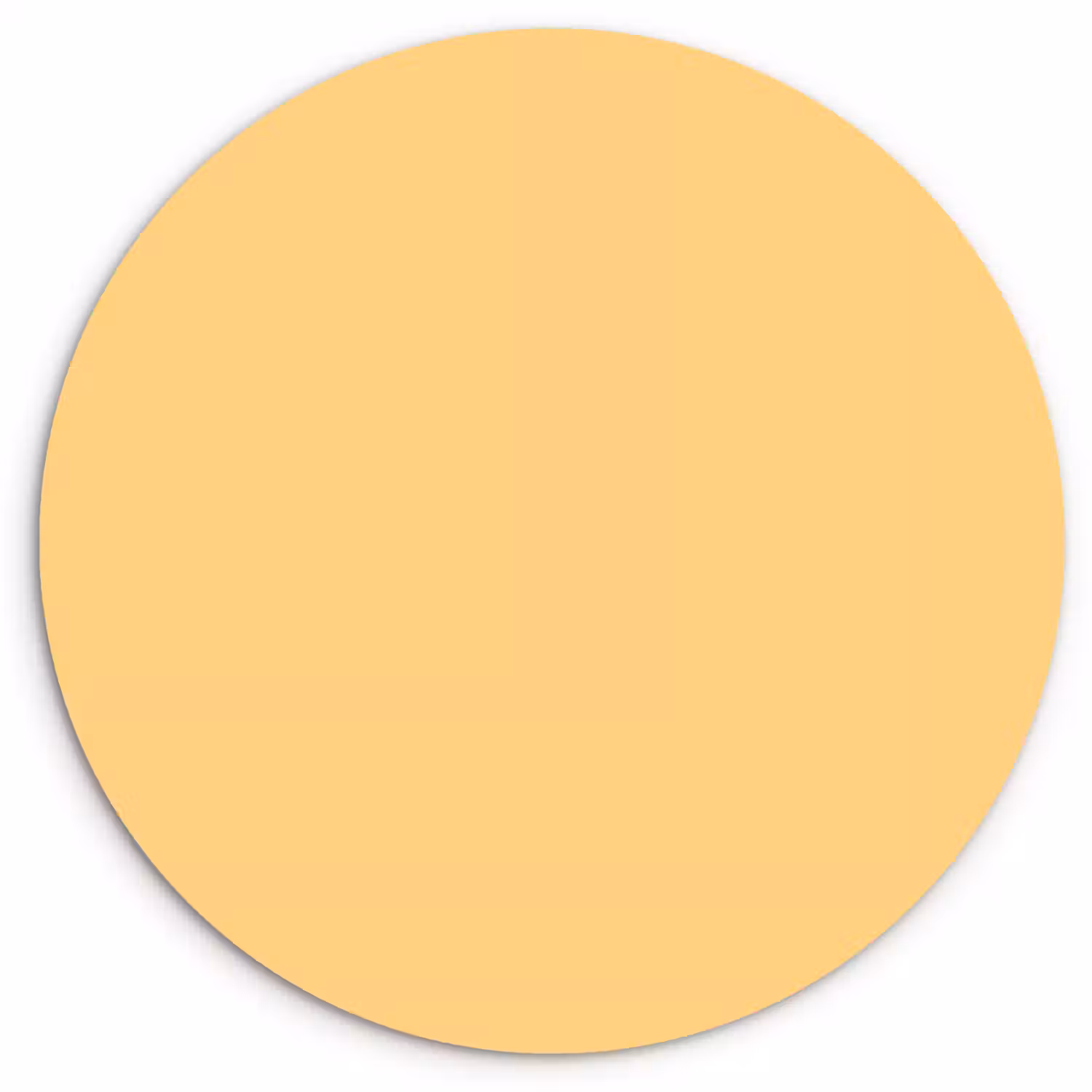Apricot - Ice - Oranje Wandcirkel kunststof plaat 5mm dik klein 188 -3d