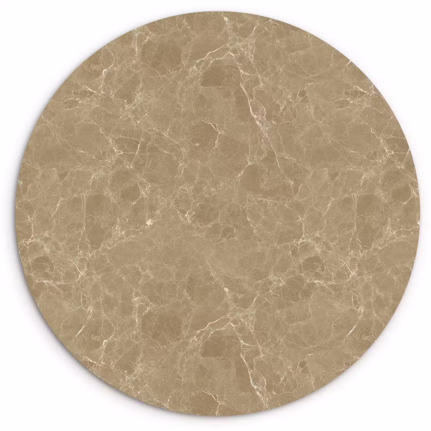 Beige - Marmer - Witte aders Wandcirkel kunststof plaat 5mm dik klein 188 -3d