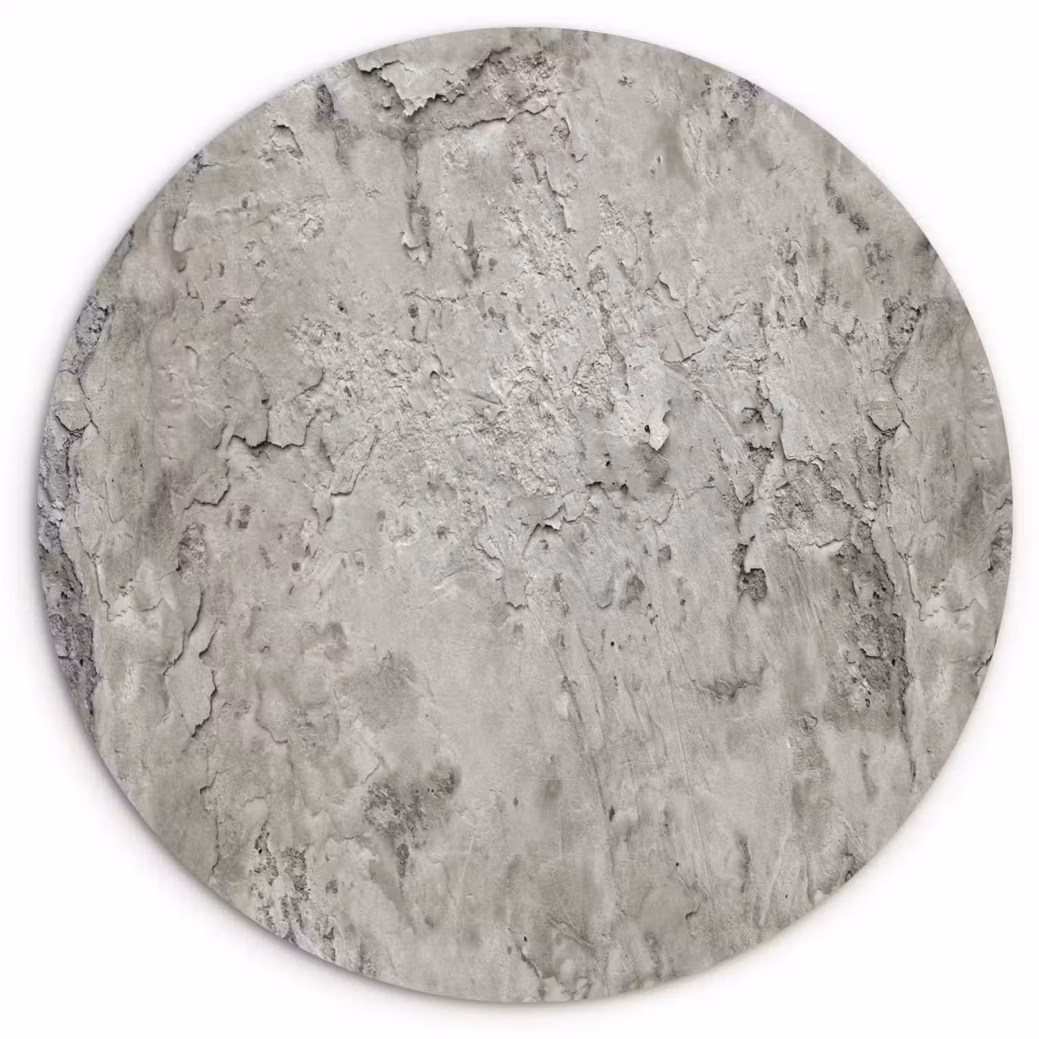 Beton - Grijs - Muur Wandcirkel kunststof plaat 5mm dik klein 188 -3d