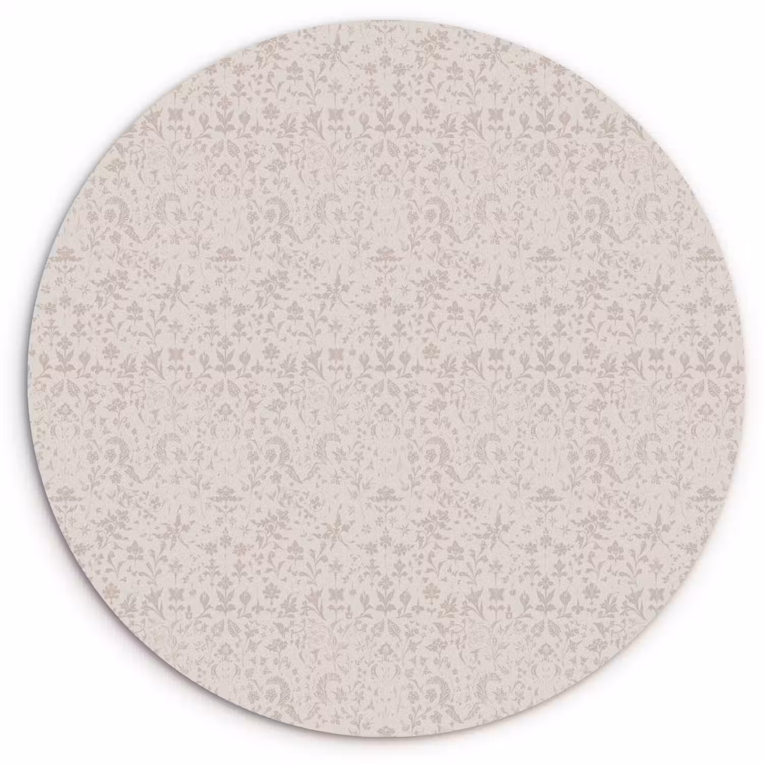Bloemen - Bladeren - Licht - Taupe Wandcirkel kunststof plaat 5mm dik klein 188 -3d