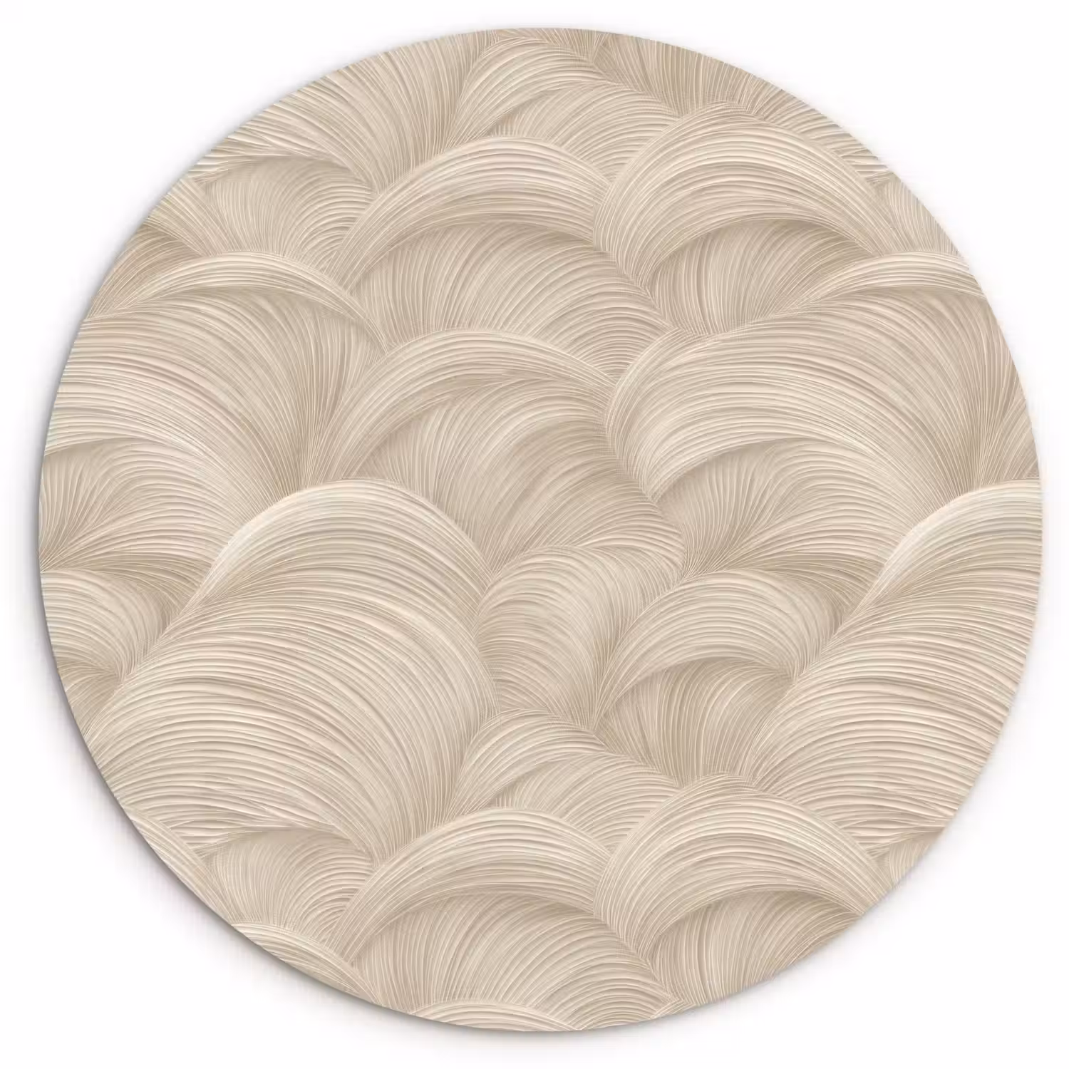 Bogen - Patroon - Beige Wandcirkel kunststof plaat 5mm dik klein 188 -3d
