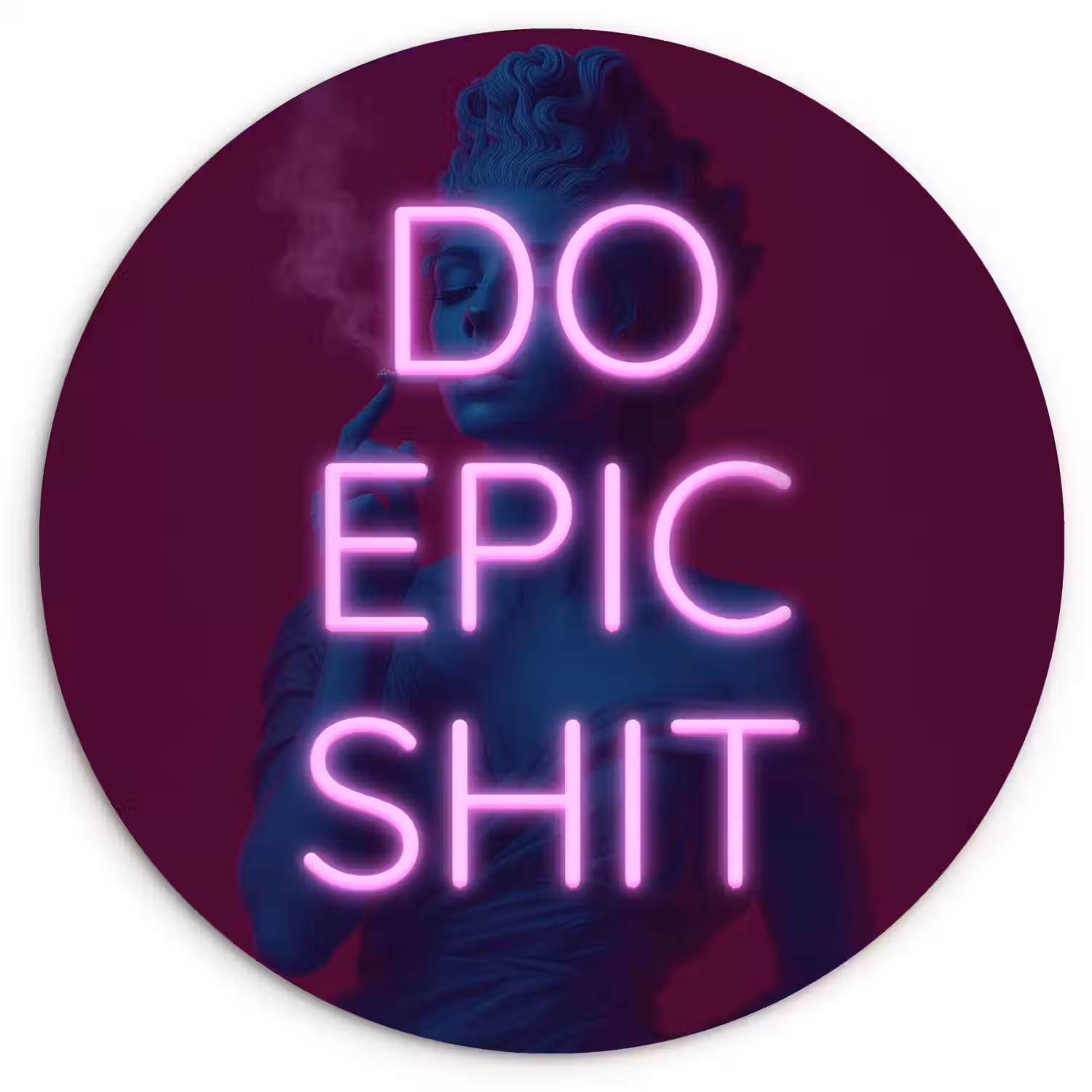 Buste - Neon - LED - Letters Wandcirkel kunststof plaat 5mm dik klein -3d