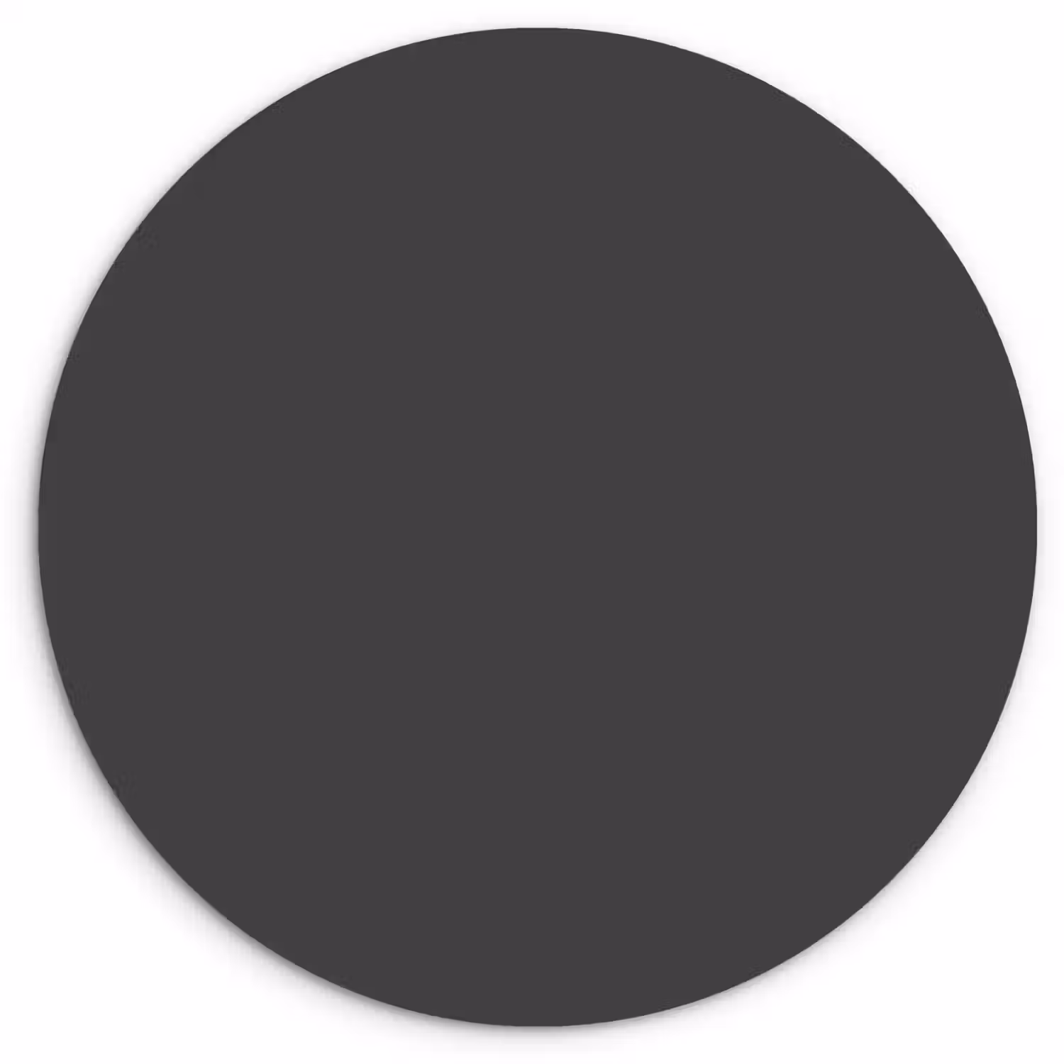 Charcoal - Grijs- Grey Wandcirkel kunststof plaat 5mm dik klein 188 -3d