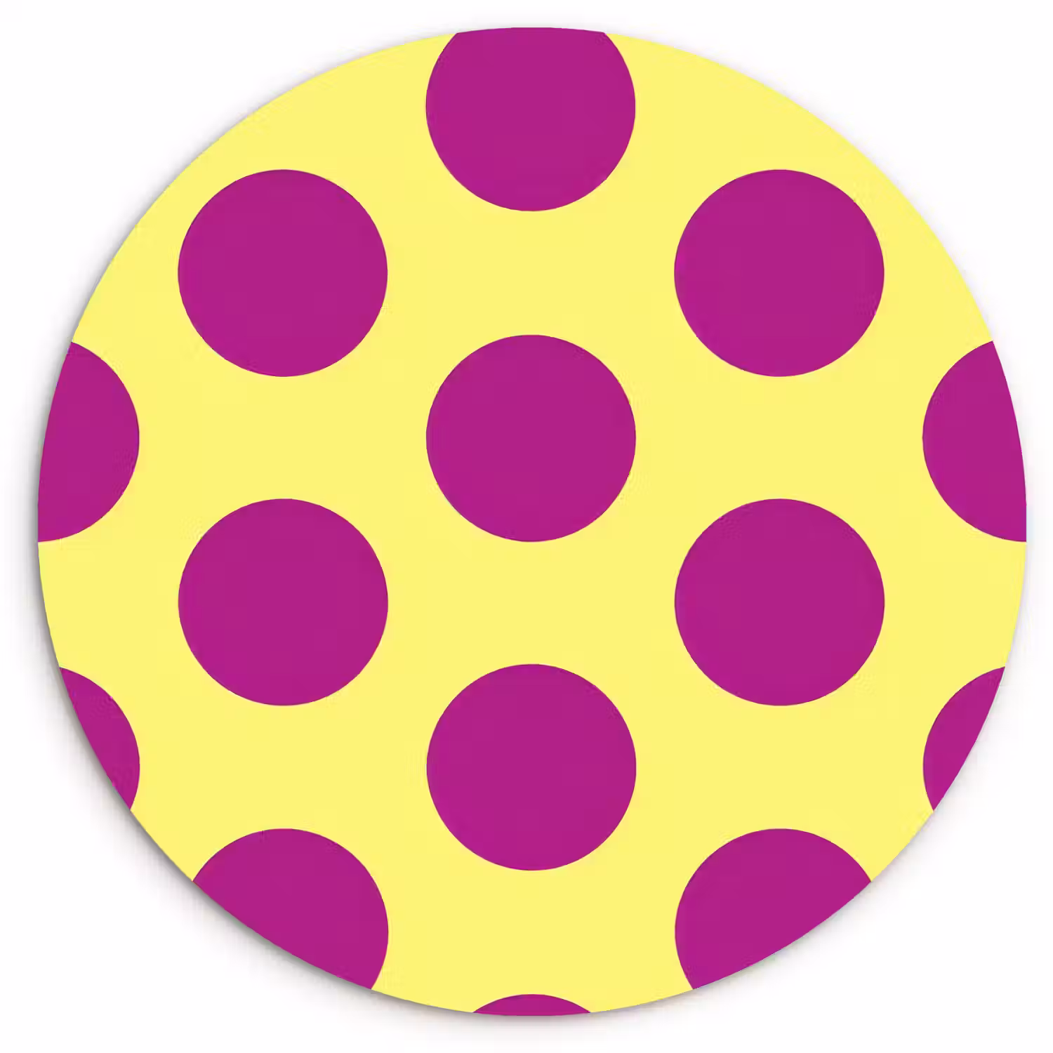 Dots - Klassiek - Geel Wandcirkel kunststof plaat 5mm dik klein 188 -3d