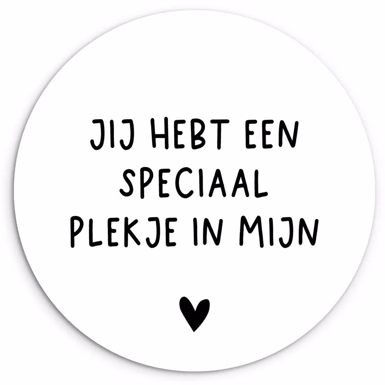 Een speciaal plekje in mijn hart - Spreuken - Quotes Wandcirkel kunststof plaat 5mm dik klein -3d