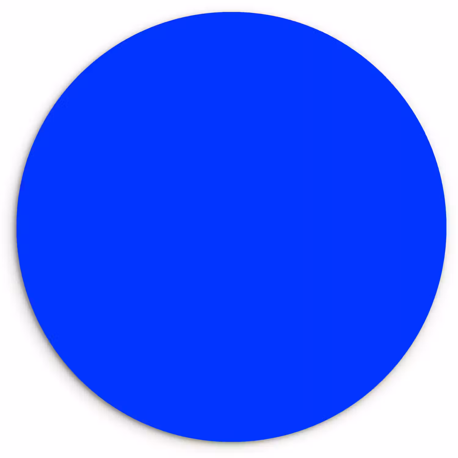 Electric - Blue - Blauw Wandcirkel kunststof plaat 5mm dik klein 188 -3d