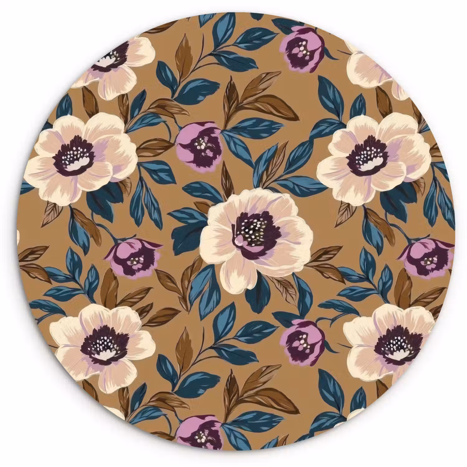 Floraal - Stilleven - Kleurrijk Wandcirkel kunststof plaat 5mm dik klein 188 -3d