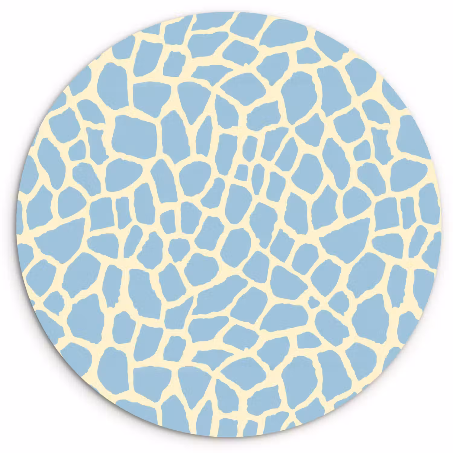 Giraf - Modern - Blauw Wandcirkel kunststof plaat 5mm dik klein 188 -3d