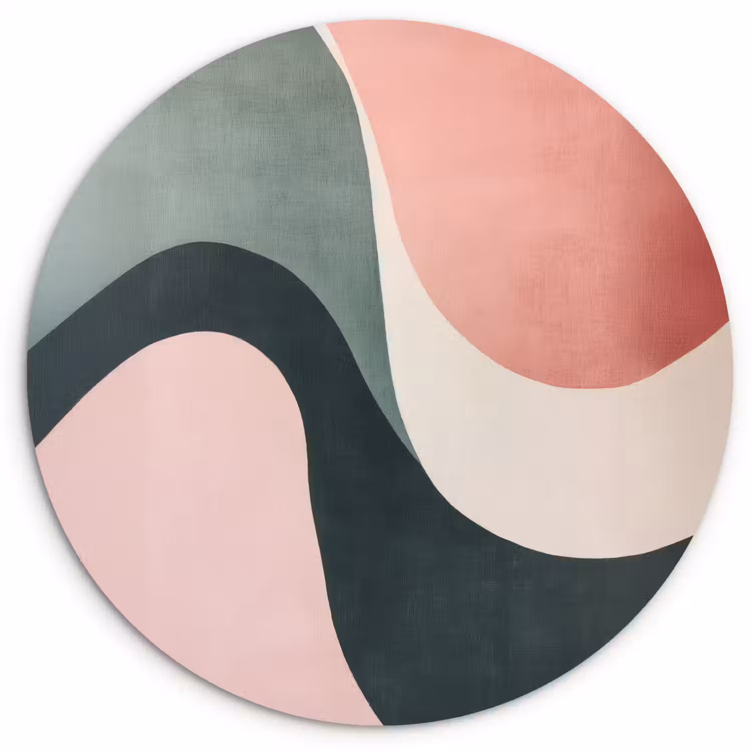 Abstract - Golven - Sierlijk - Roze Wandcirkel plexiglas klein -3d