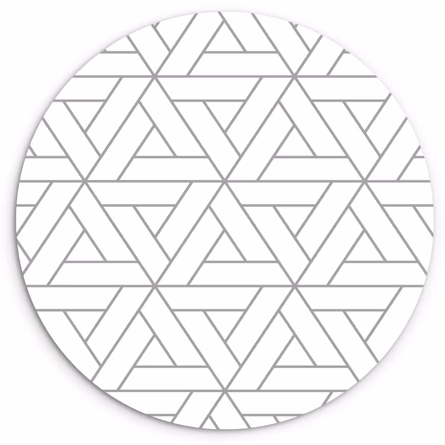 Design - Lijn - Patroon - Zwart - Wit Wandcirkel plexiglas klein 852 -3d