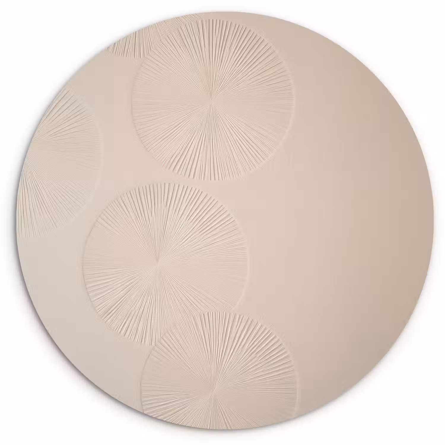 Japandi - Beige - Modern Wandcirkel plexiglas klein -3d