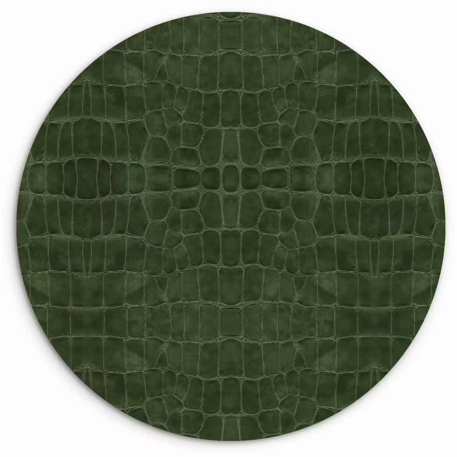 Krokodil - Leer - Groen Wandcirkel plexiglas klein 852 -3d
