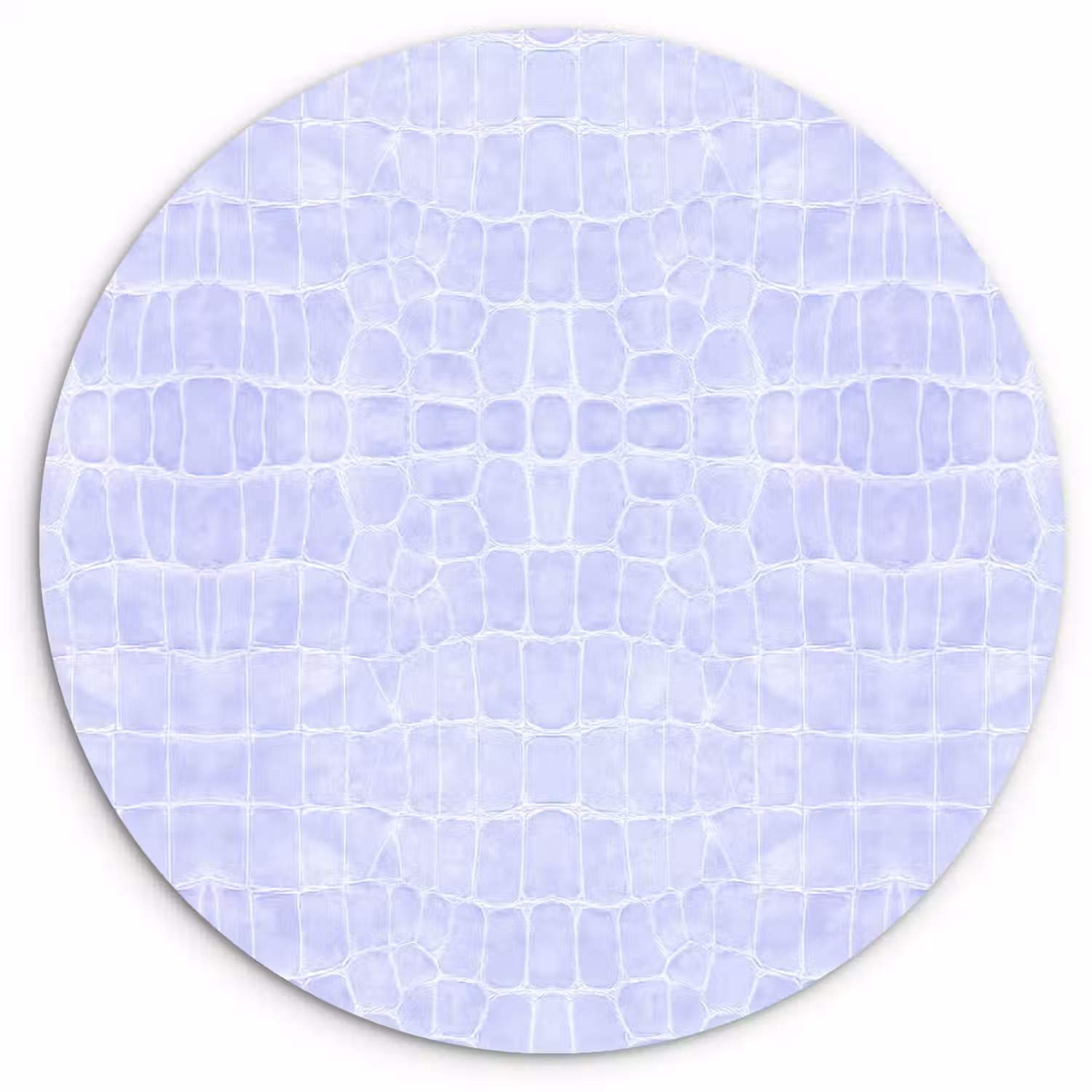 Krokodil - Leer - Pastel - Blauw Wandcirkel plexiglas klein 852 -3d
