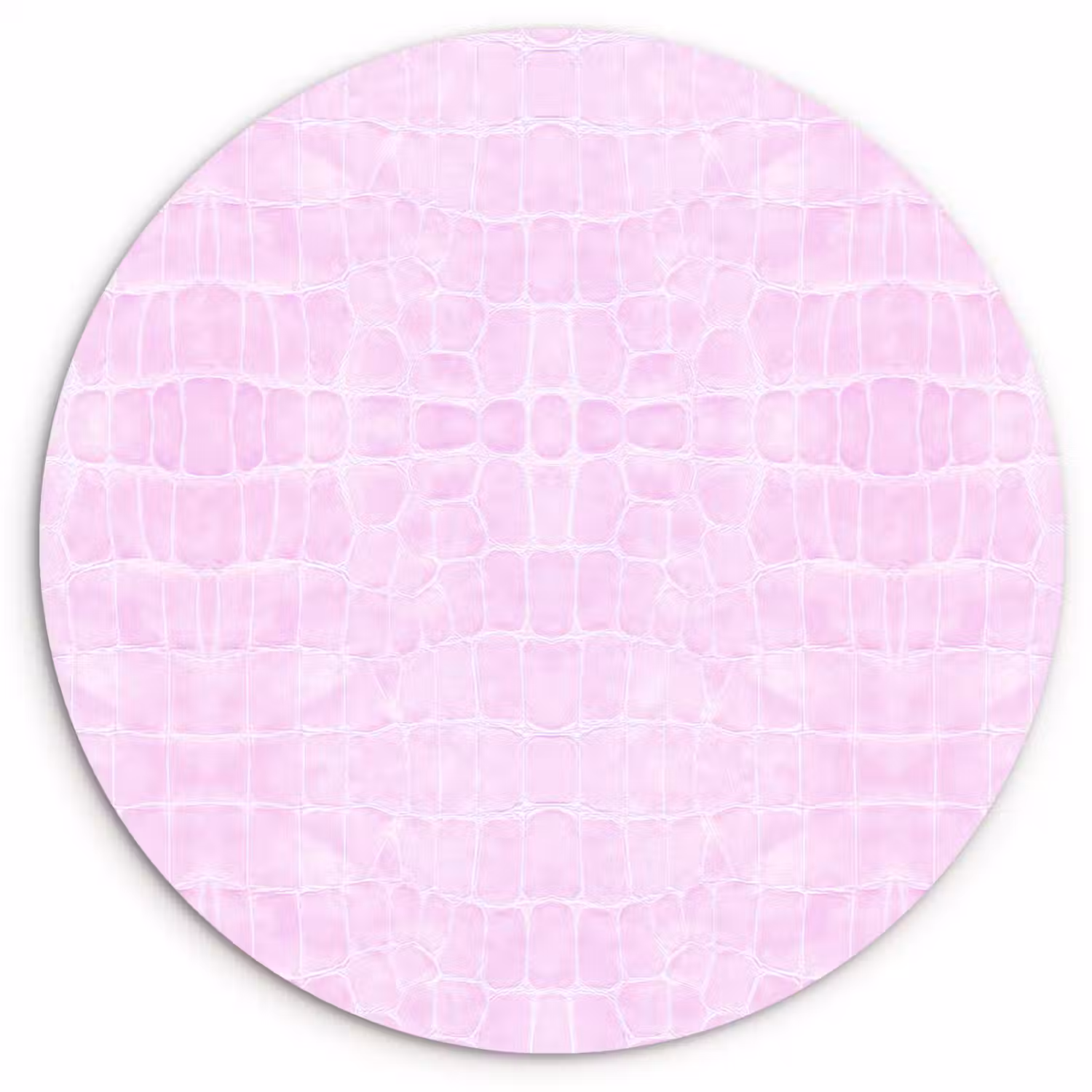 Krokodil - Leer - Roze Wandcirkel plexiglas klein 852 -3d