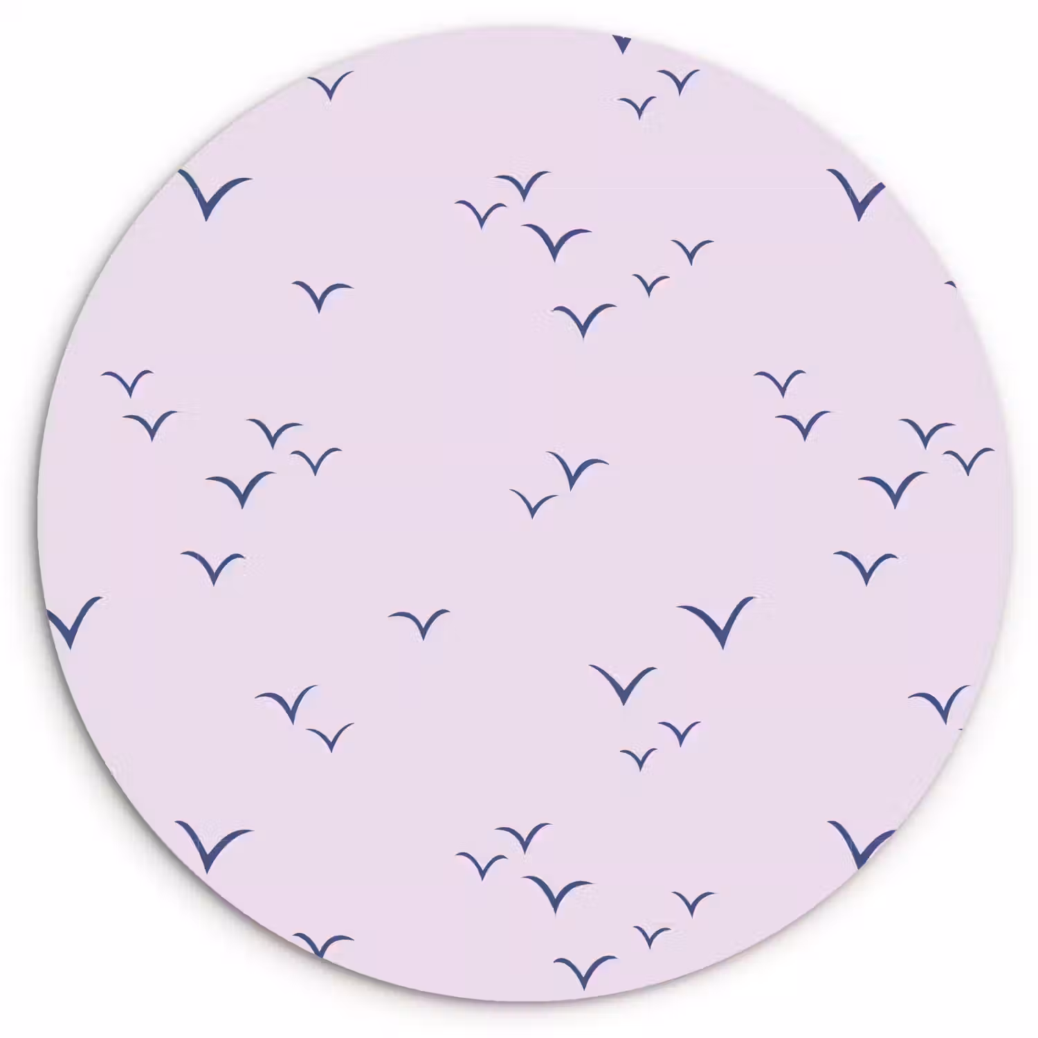 Lila - Vogels - Blauw Wandcirkel plexiglas klein 852 -3d
