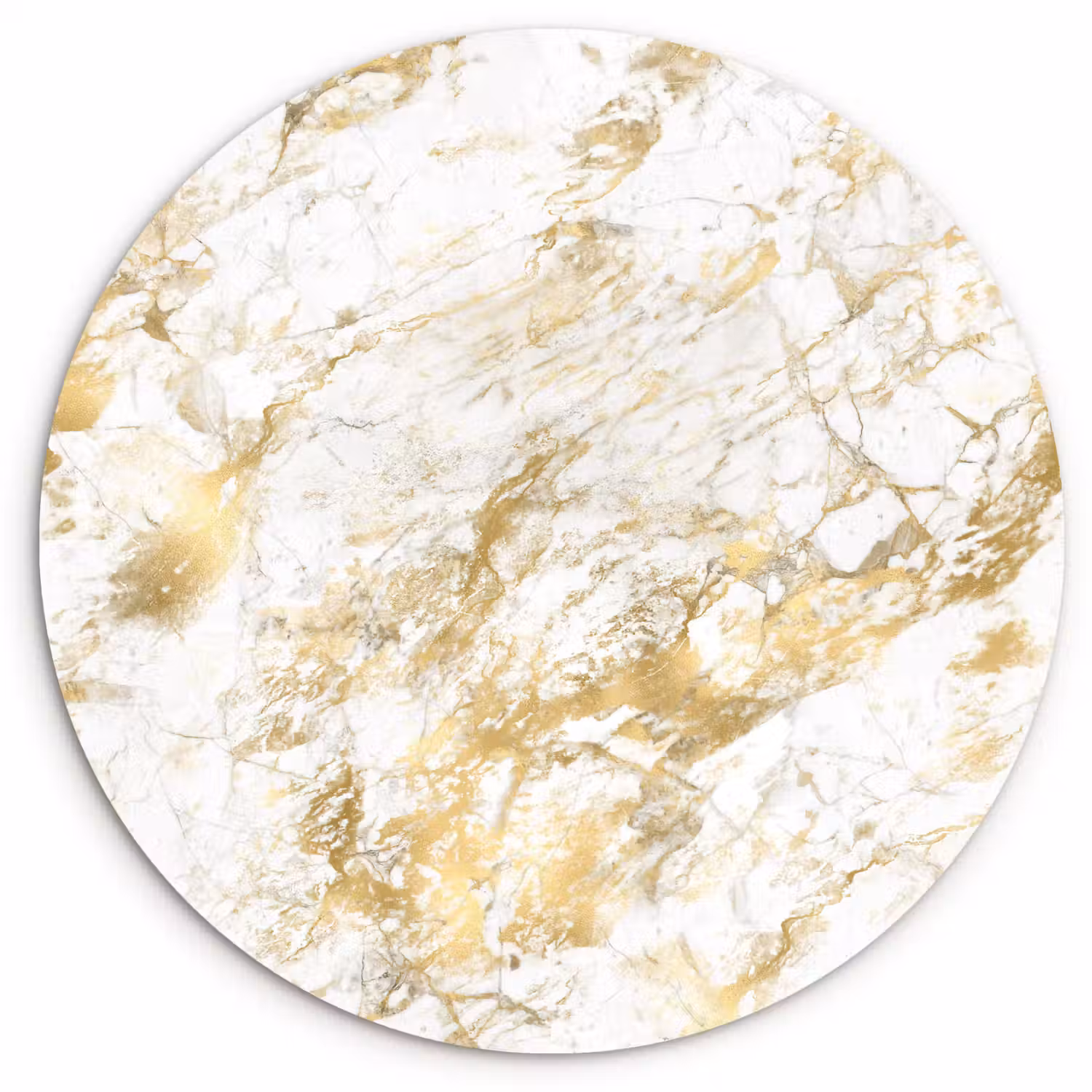 Marmer - Goud - Structuur Wandcirkel plexiglas klein 852 -3d
