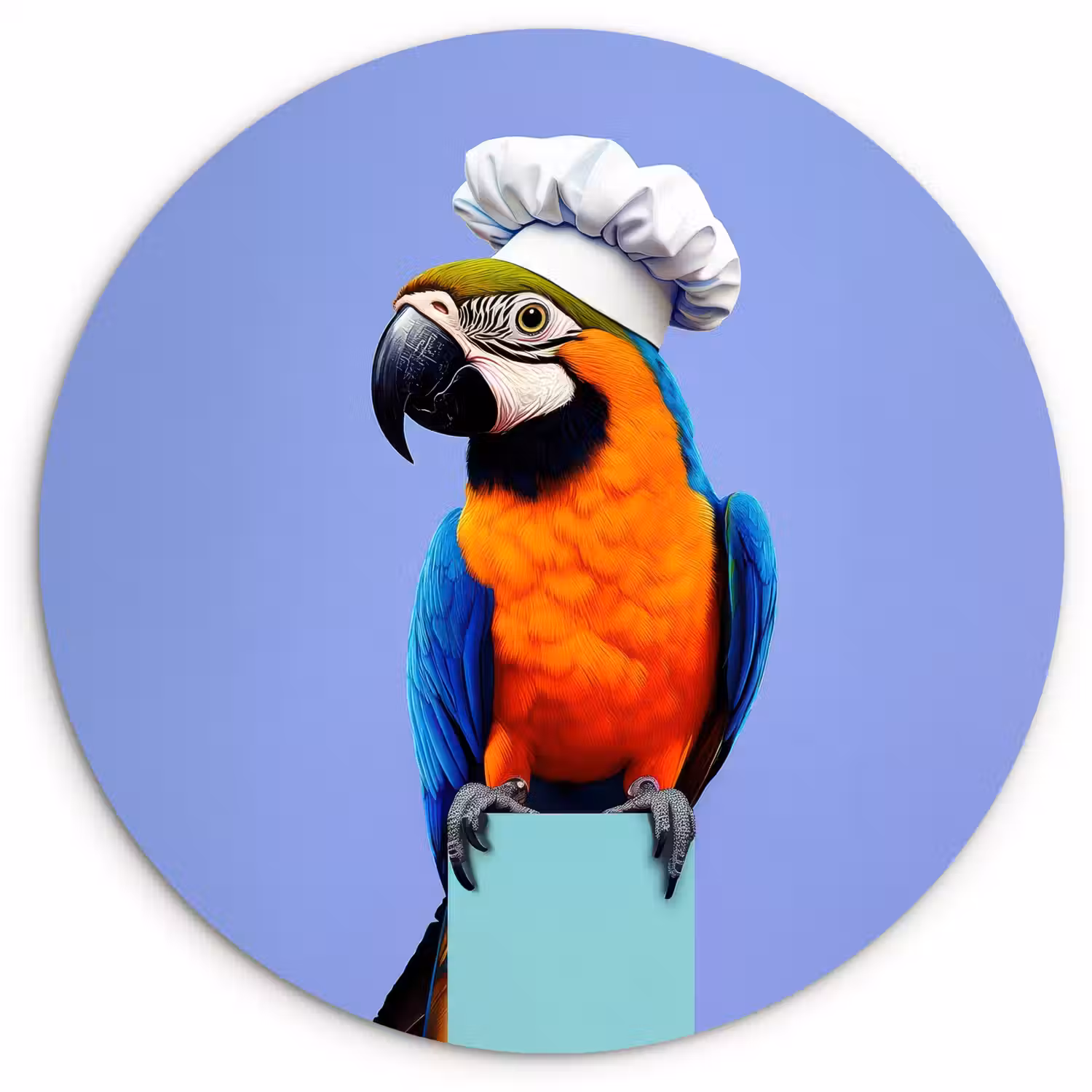 Papegaai - Koksmuts - Vogel - Leuk Wandcirkel plexiglas klein -3d